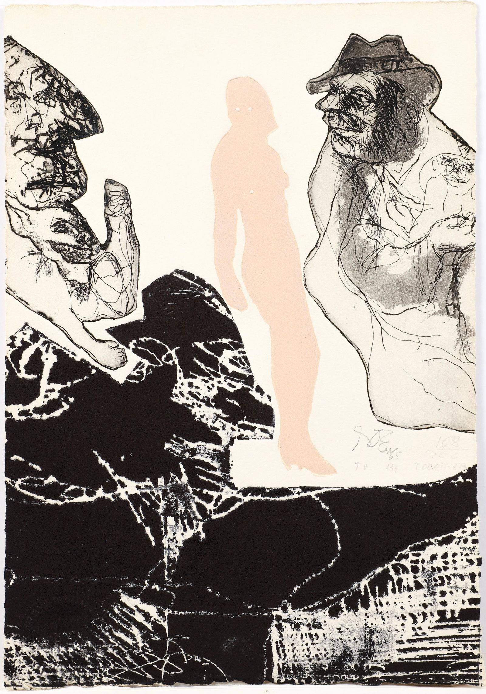 Luis Felipe Noe 1965 color etching To Be Together (1 of 3)