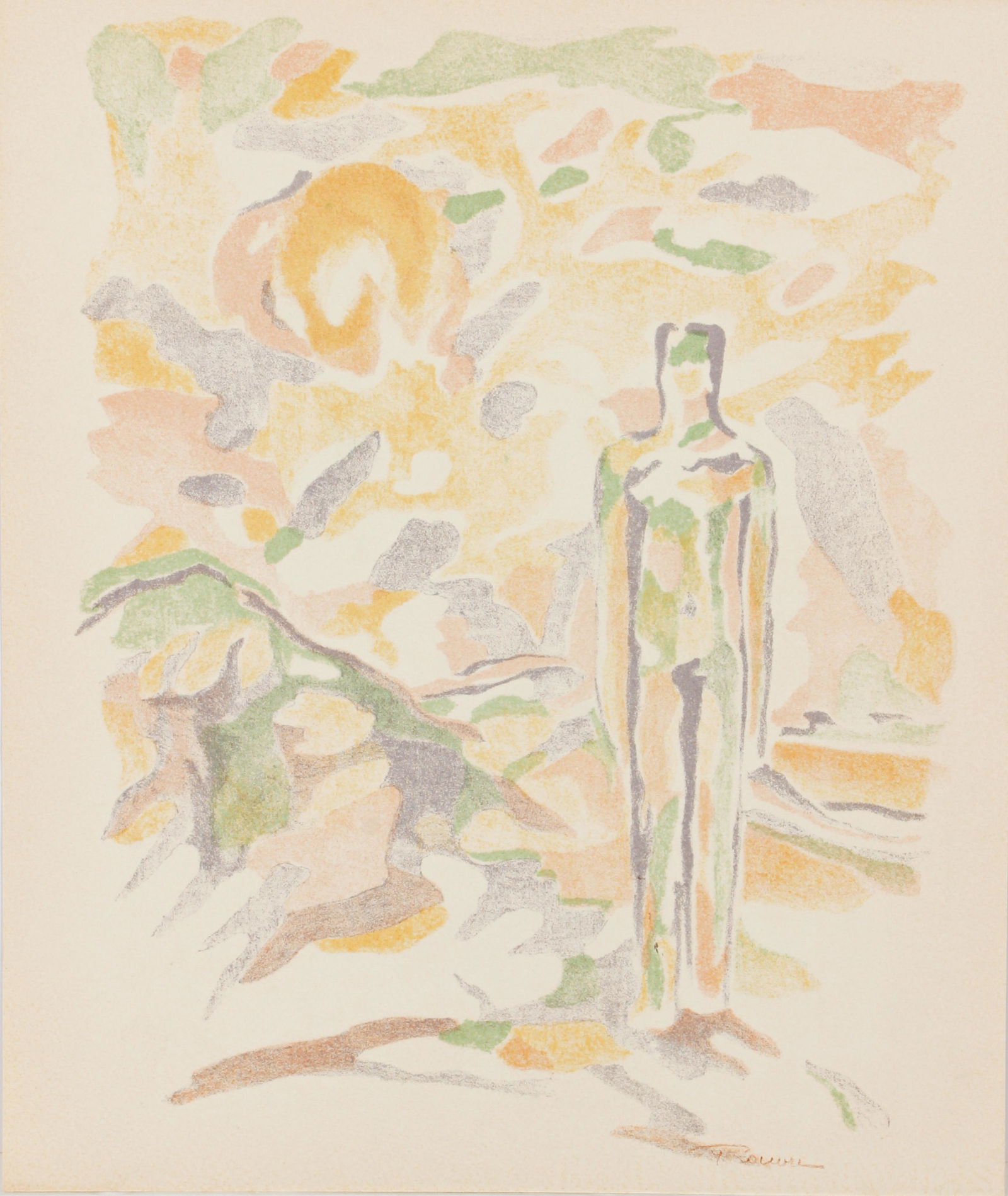 Yves Rouvre Signed Color Litho 1965 (1 of 4)