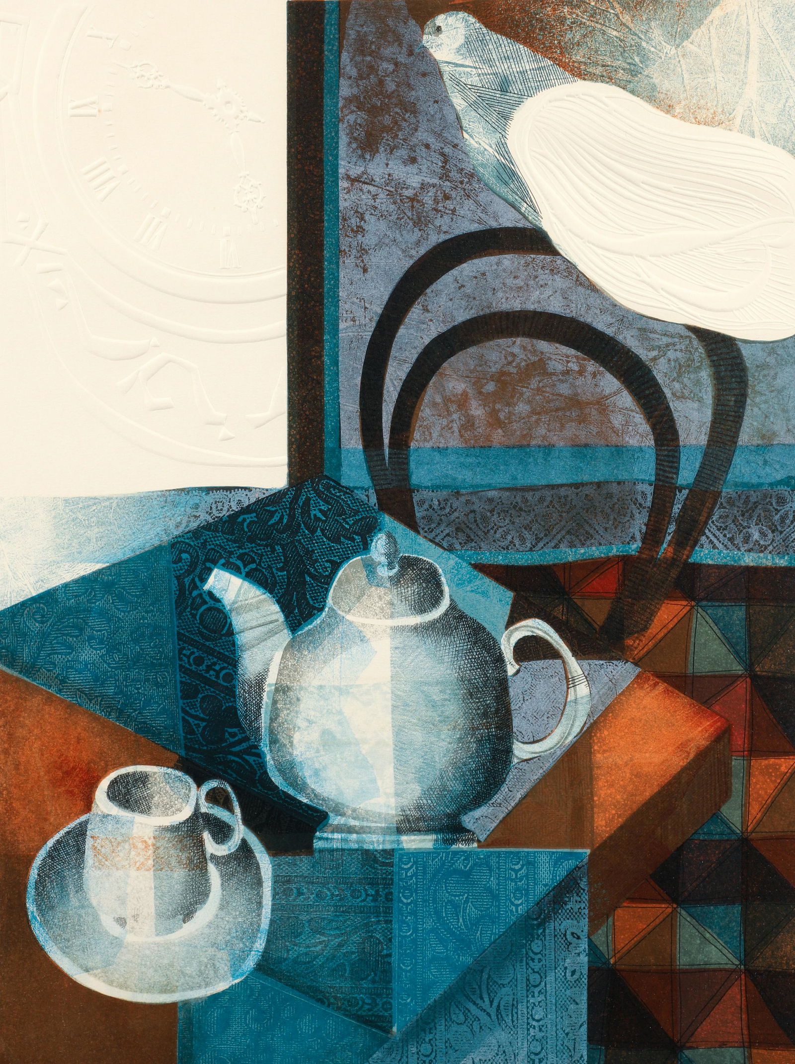 Alvar Sunol Embossed Litho Interieurs Suite Bleue (1 of 5)