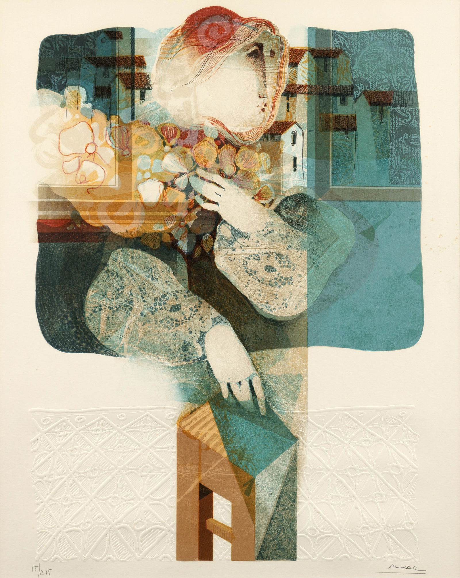 Alvar Sunol Embossed Litho Interieurs Suite Bleue (1 of 5)