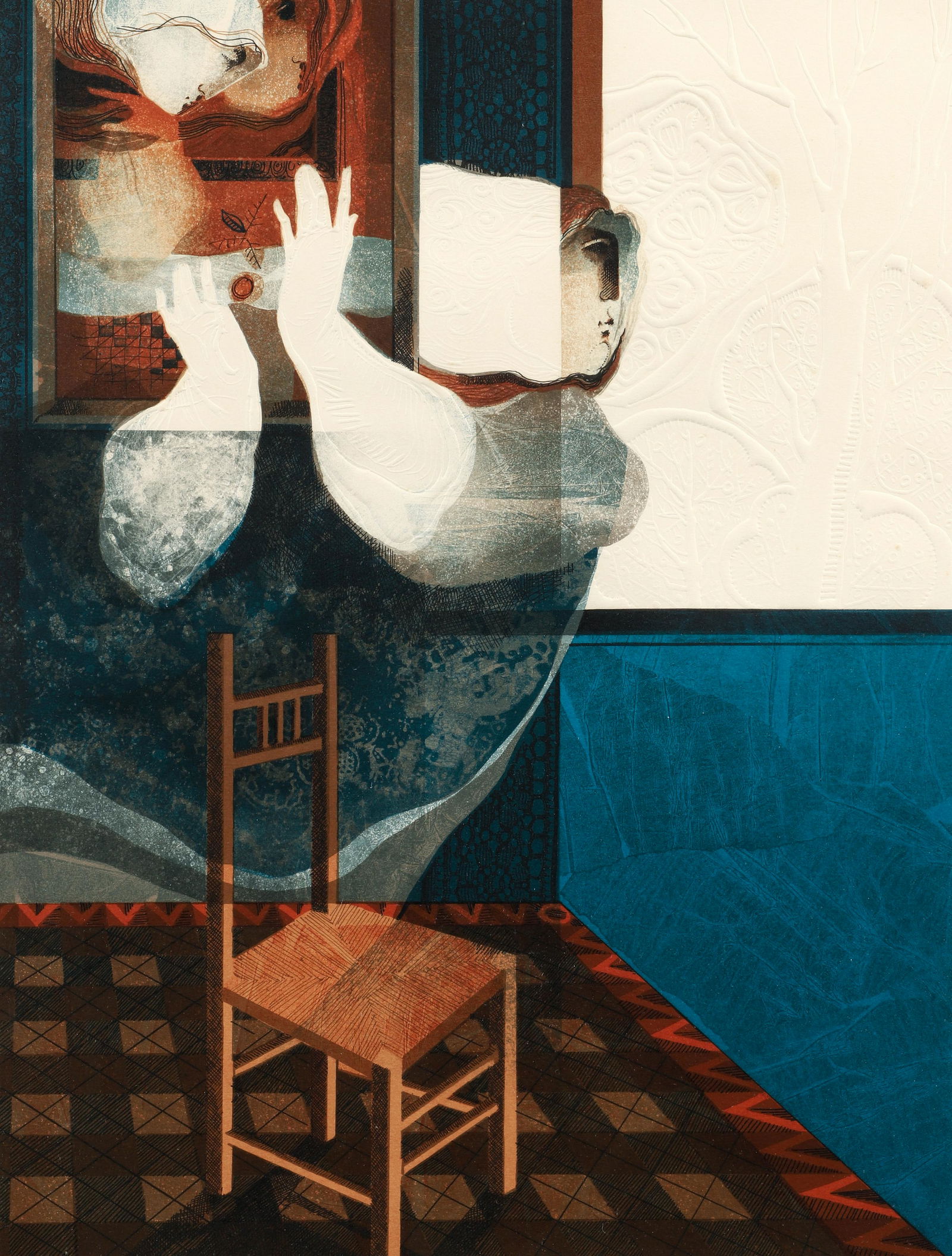 Alvar Sunol Embossed Litho Interieurs Suite Bleue (1 of 5)