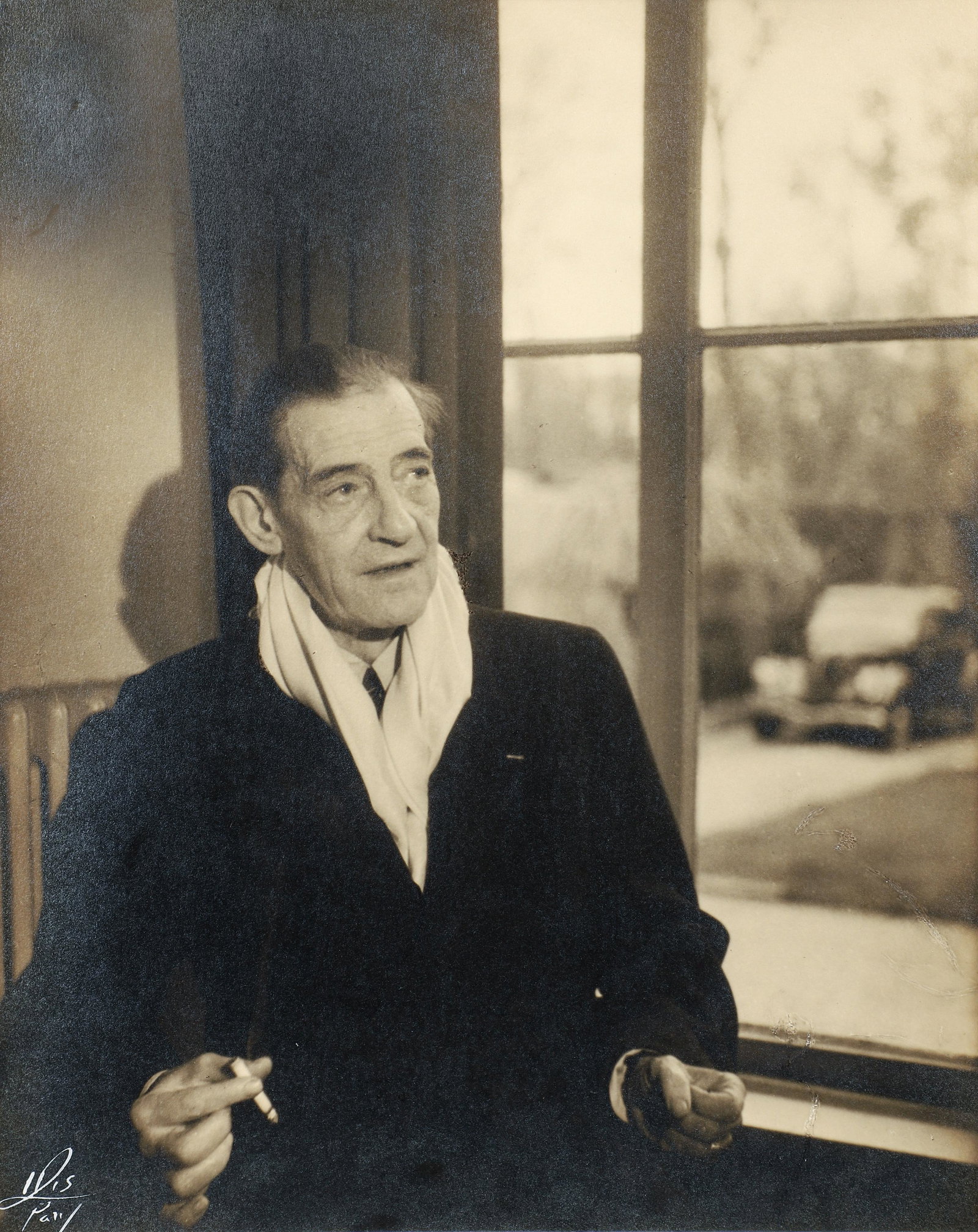 Original Silver Gelatin Photo Maurice Utrillo Studio Iris: (Utrillo, Maurice), Portrait of Maurice Utrillo, printed c.1960s, original silver gelatin photograph, stamp of Studio Iris, Paris, to the reverse, sheet 11.5 x 9 inches, matted but not framed.