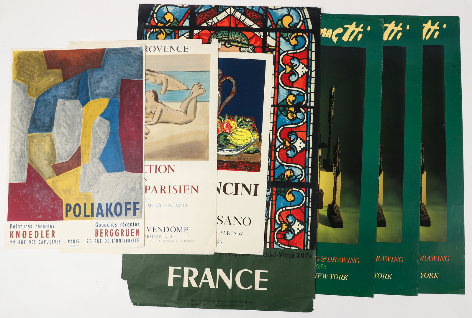 Group of 7 Posters Giacometti Picasso France Tourism (1 of 6)