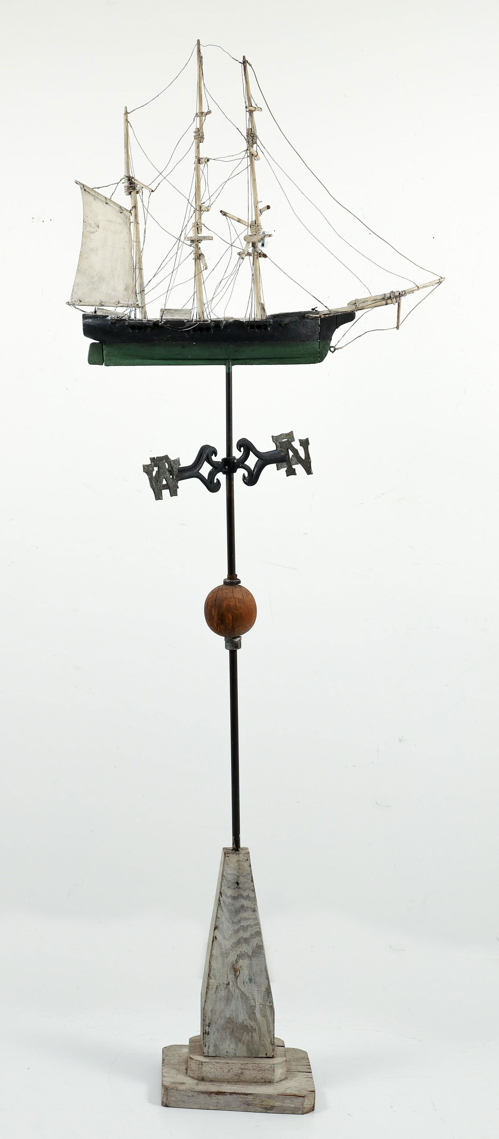 Antique Ship Weathervane on Stand (1 of 6)