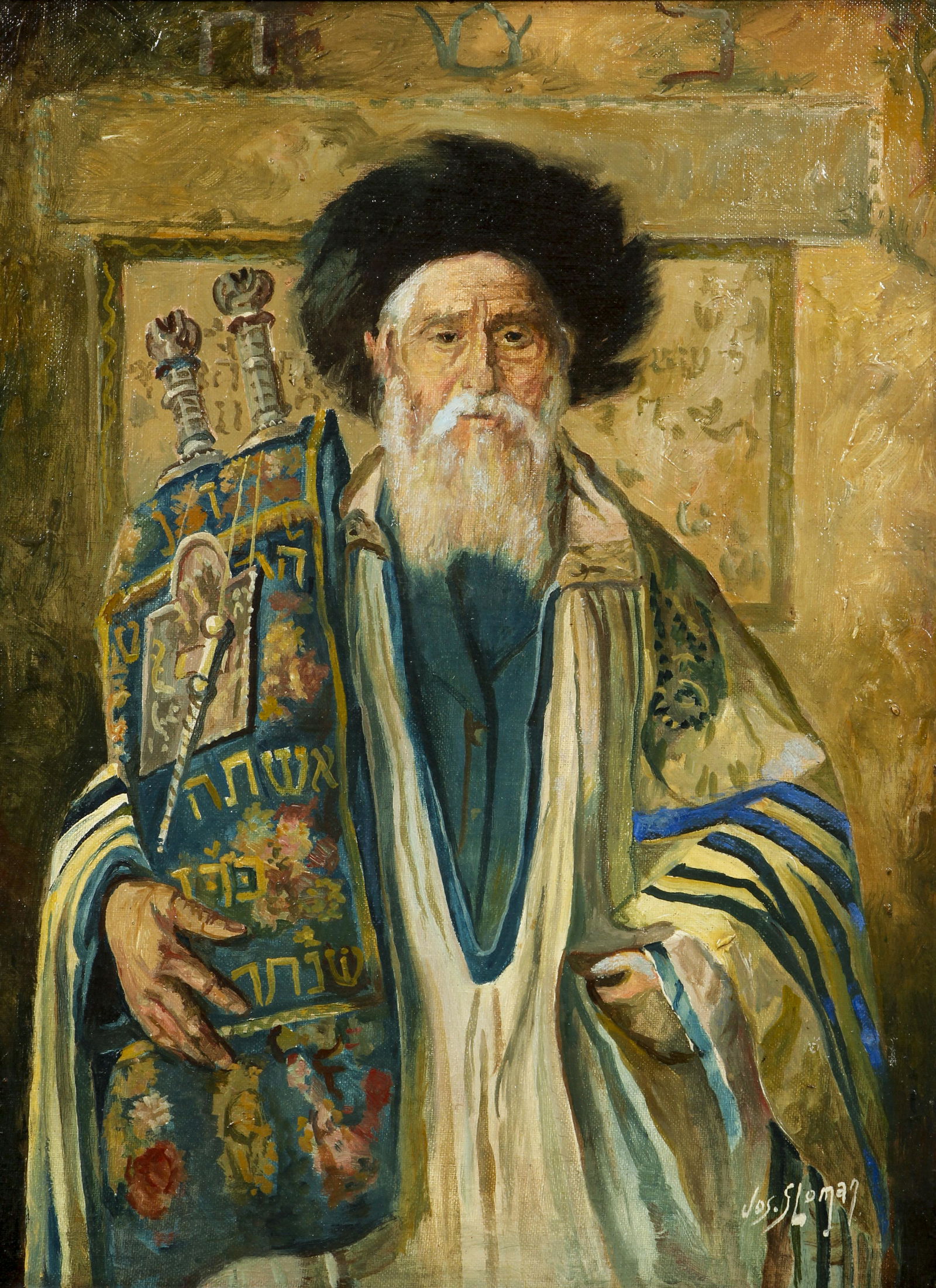 Joseph Sloman oil painting The Rabbi (1 of 4)