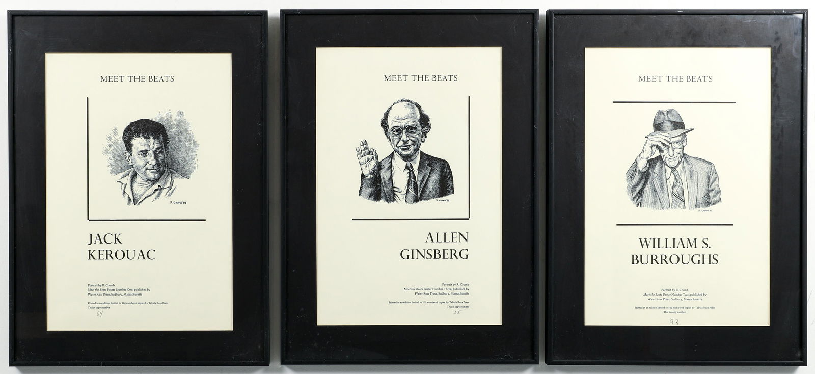 R Crumb set of 3 Meet The Beats Ltd ed Posters (1 of 7)