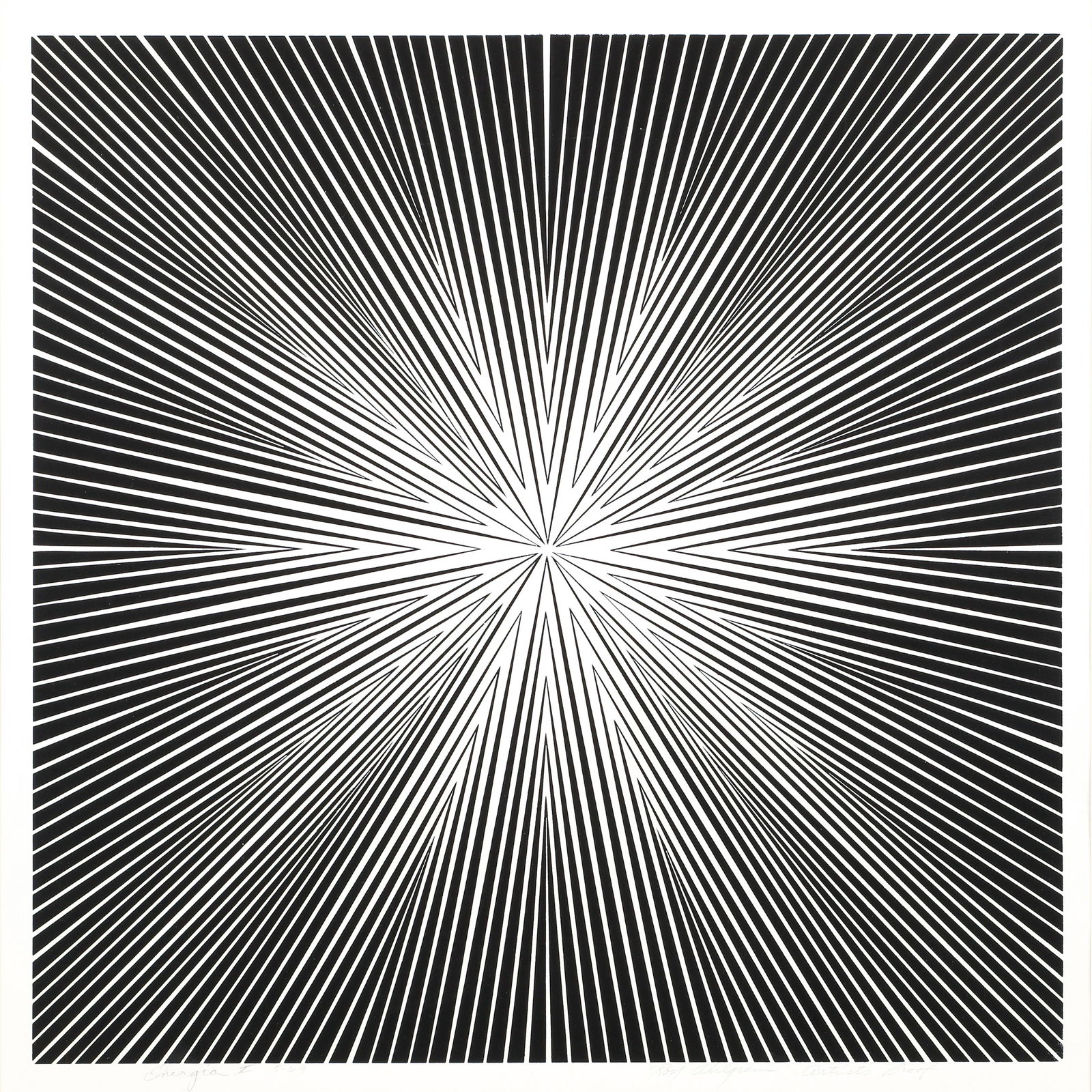 Roy Ahlgren Op Art Serigraph Signed Energia 1969 (1 of 5)