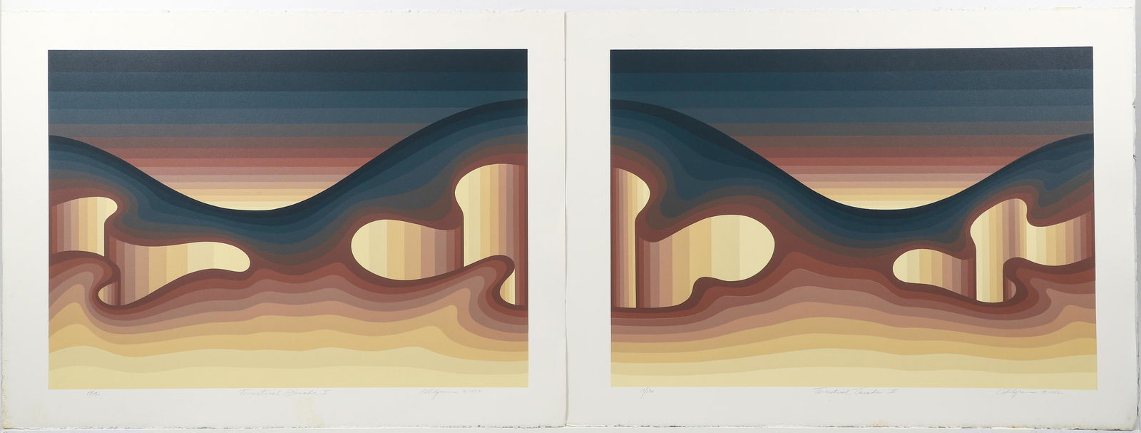 Roy Ahlgren Signed Pair of Terrestrial Facade I and II (1 of 9)
