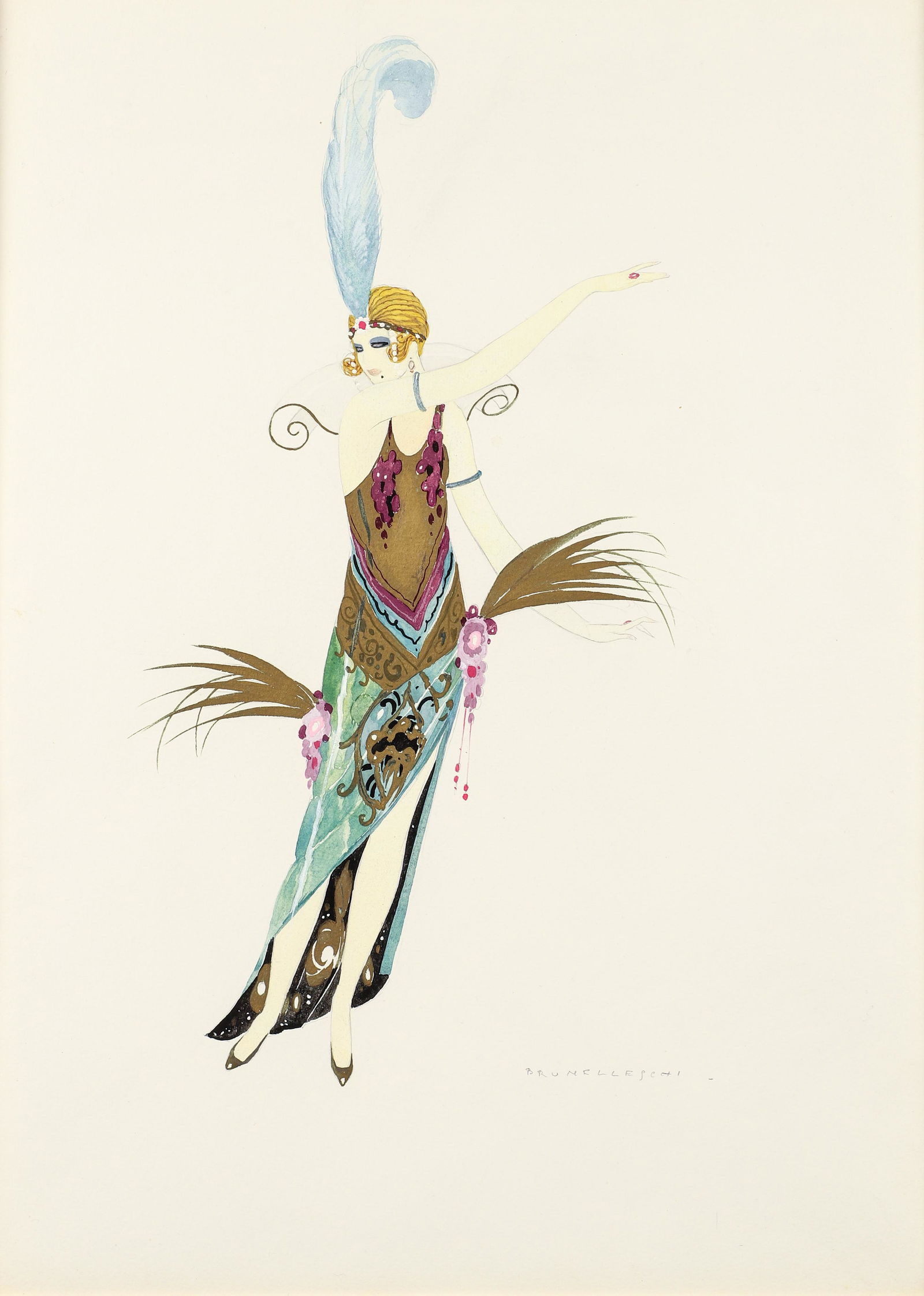 Umberto Brunelleschi Signed Costume Design 1930s (1 of 4)