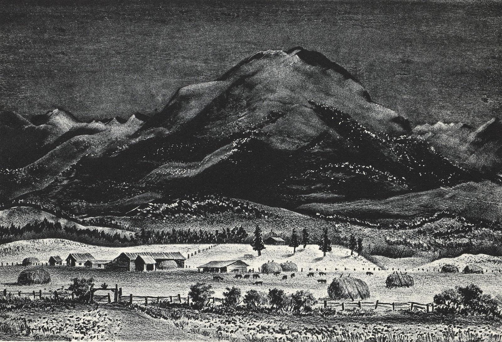 Adolf Dehn Black Mountain Signed Lithograph AAA (1 of 4)