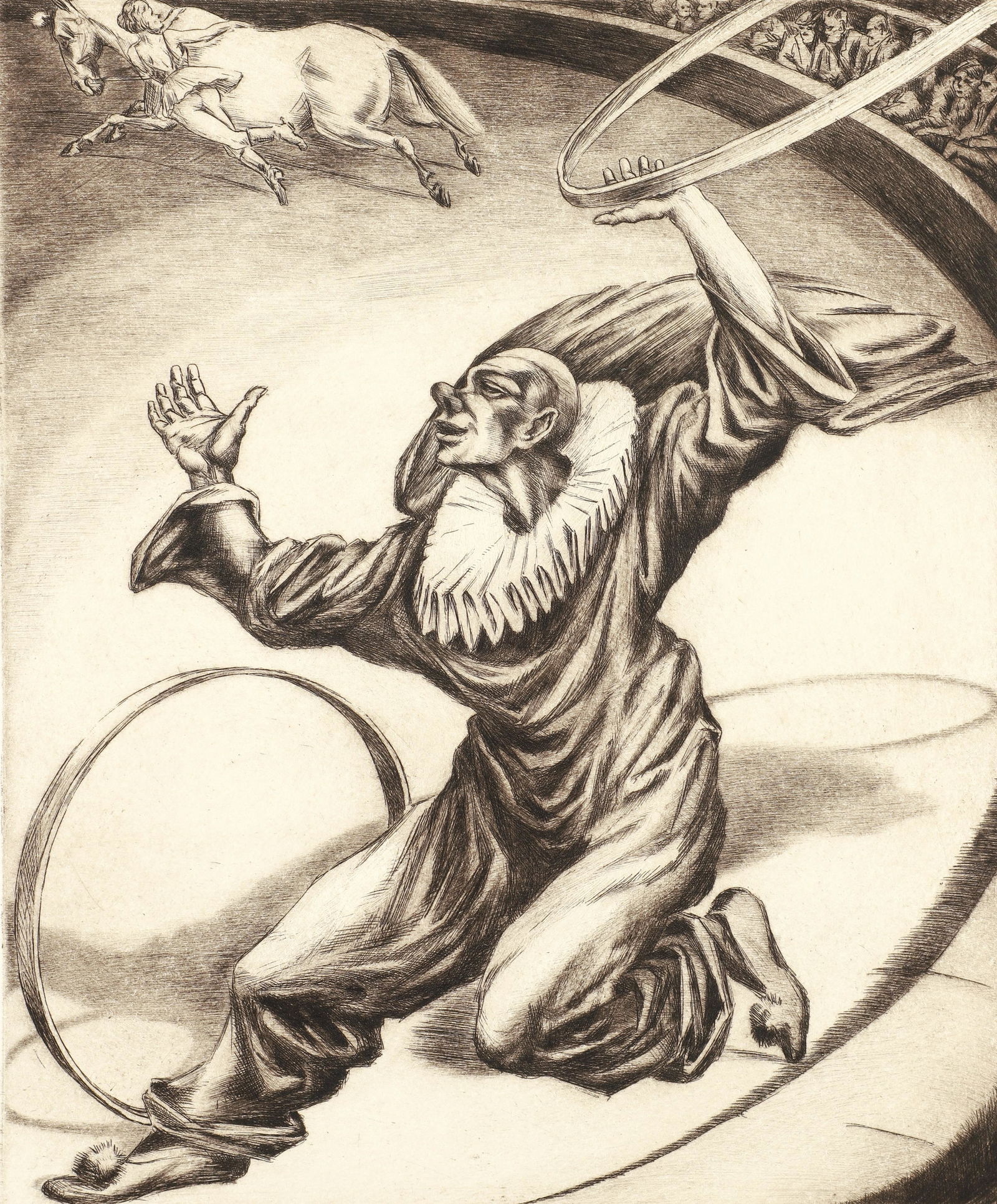 Isaac Friedlander The Jester Signed Etching 1935 (1 of 5)