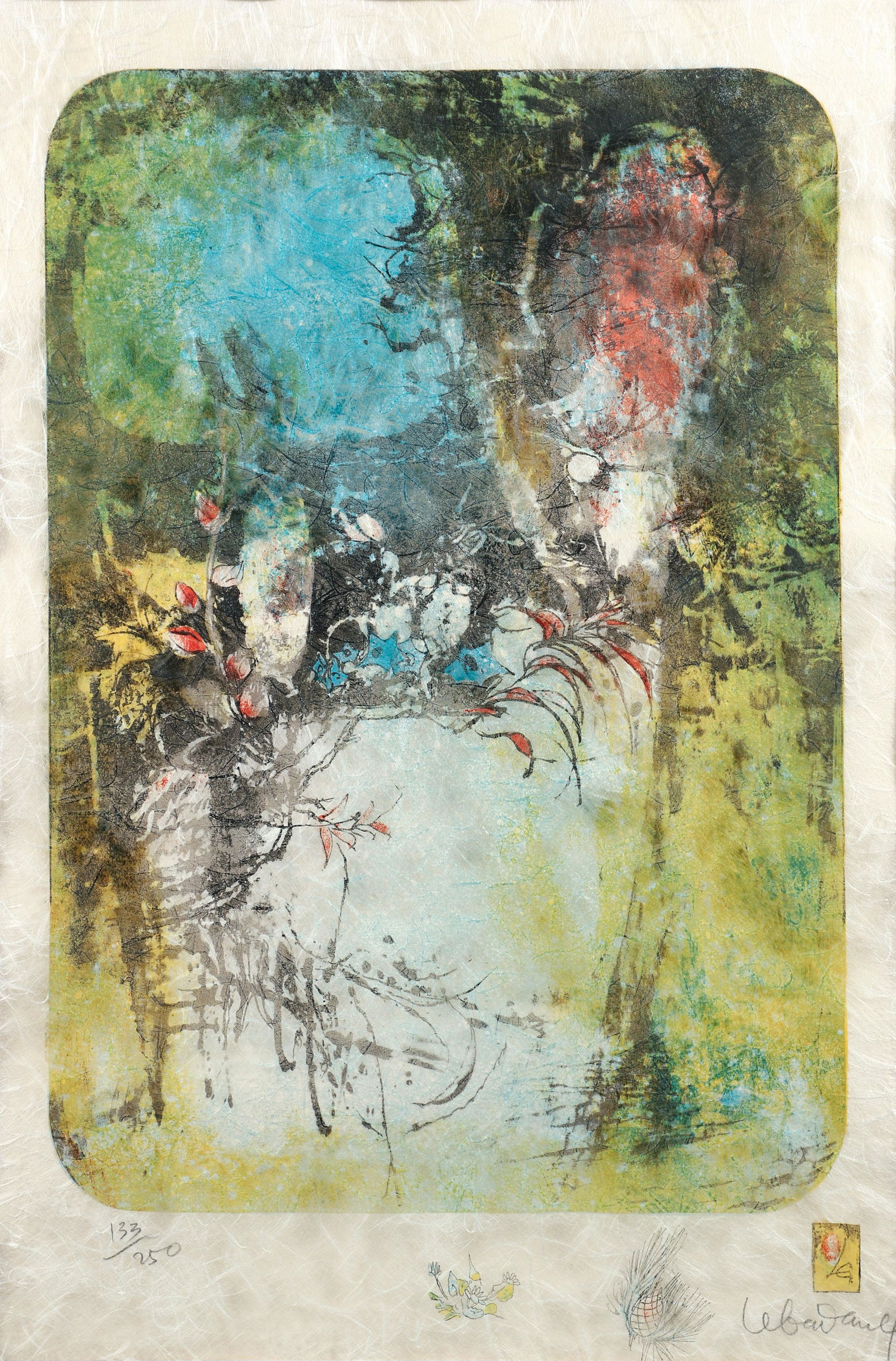 Lebadang Propos De Fleurs Signed Embossed Lithograph (1 of 5)