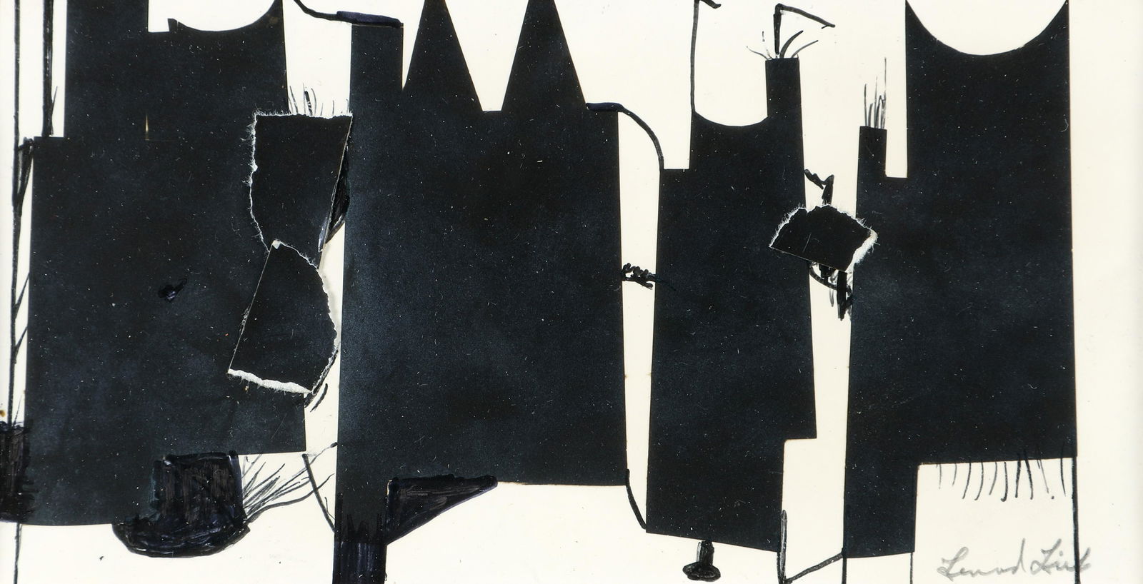 Leonard Lieb 1950s Abstract Collage (1 of 3)