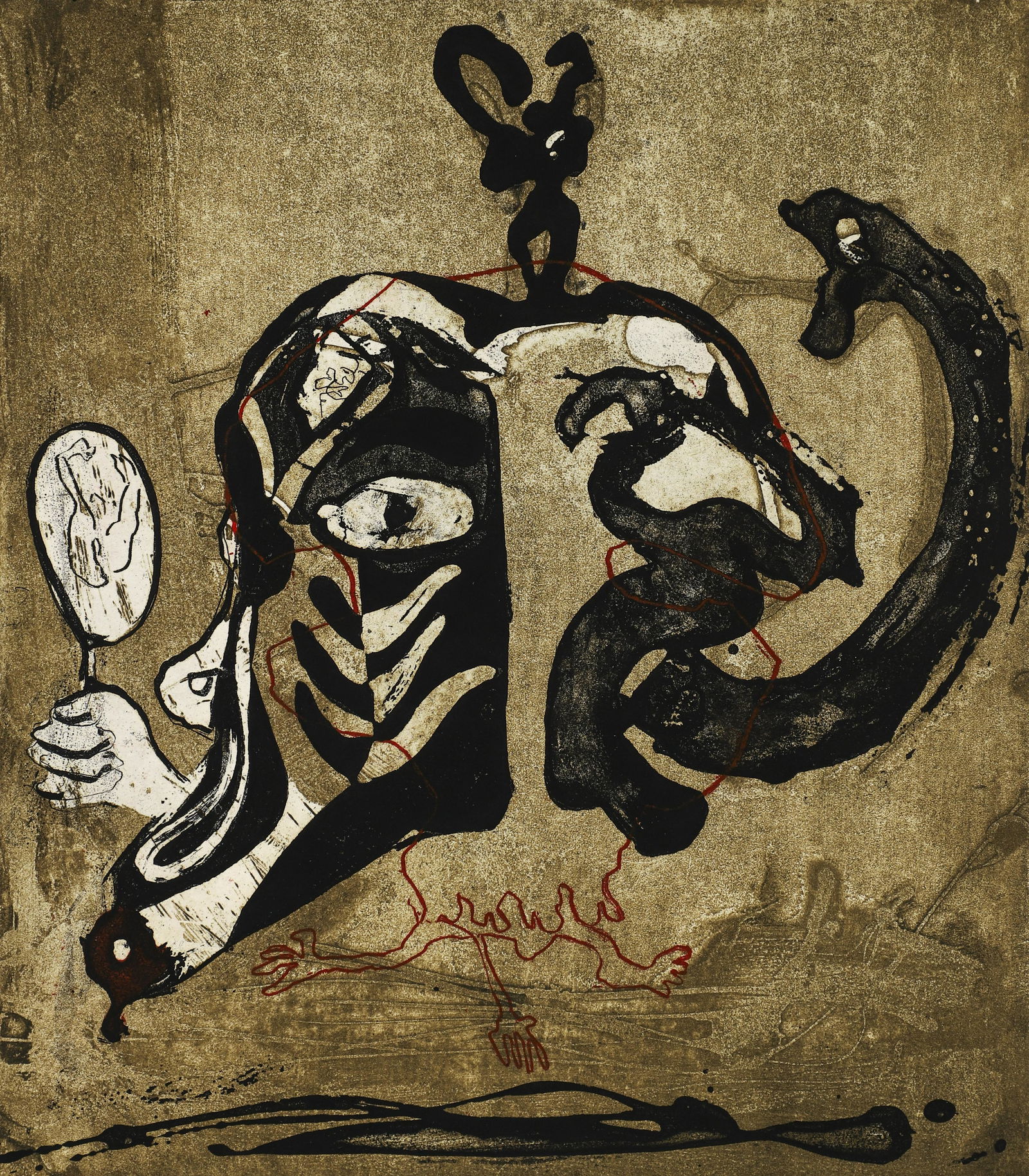 Sam Messer Abstract Signed Color Etching 1988 (1 of 5)