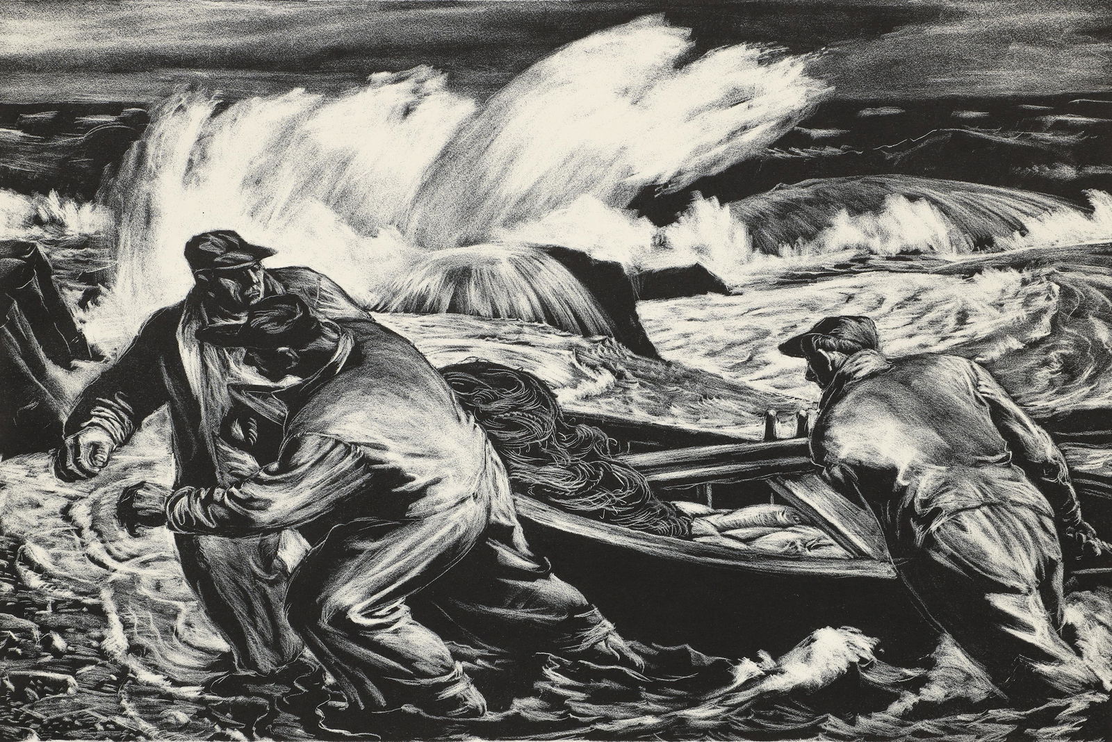 Robert von Neumann Beaching the Dory Signed Lithograph (1 of 5)