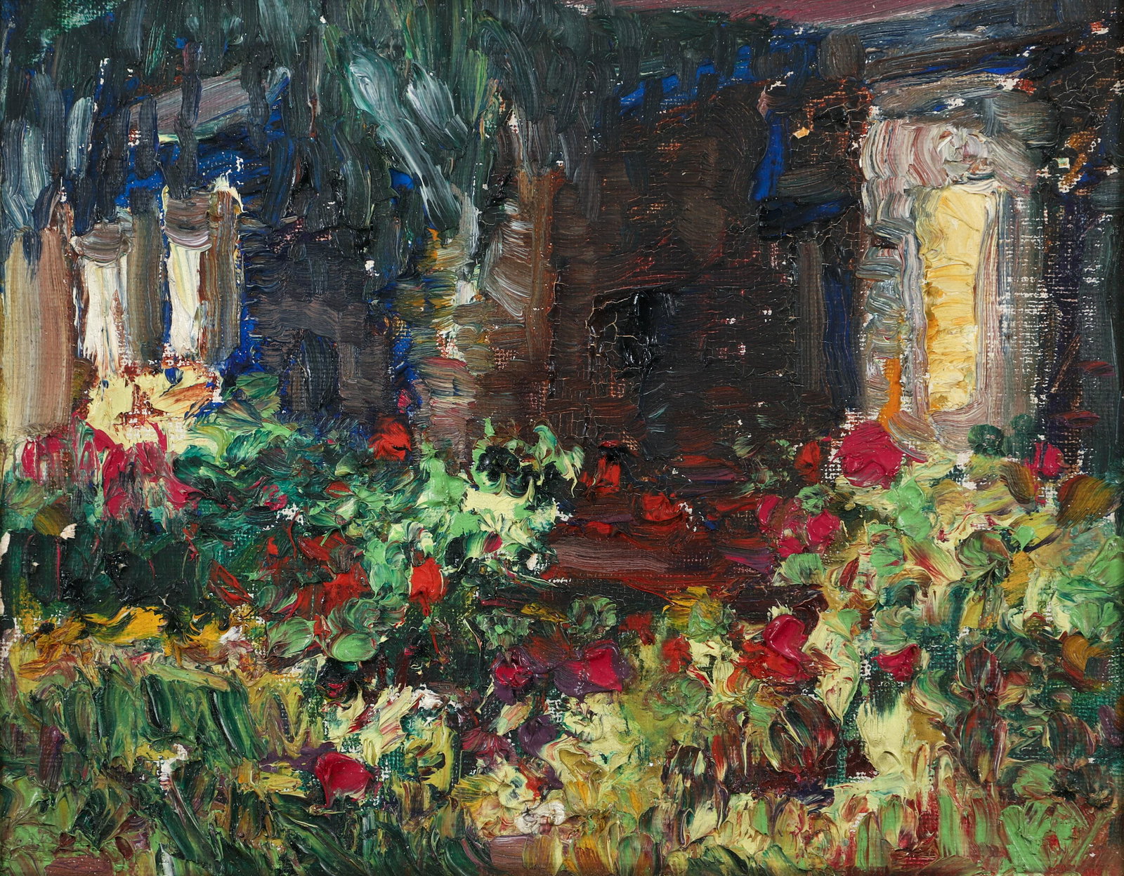 Follower of Joseph Kleitsch oil Impressionist Garden (1 of 4)