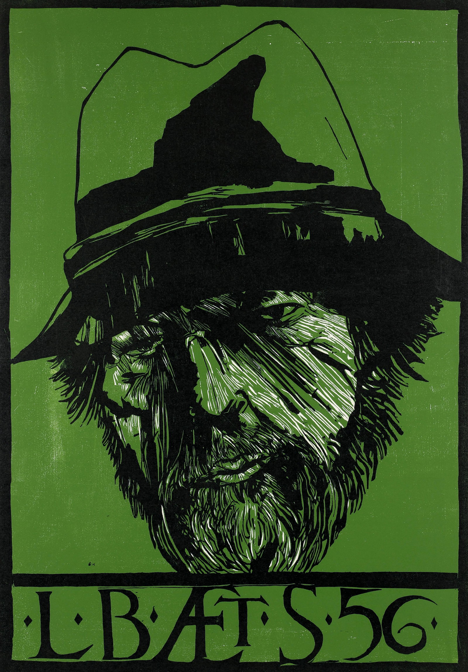 Leonard Baskin Self Portrait at 56 Signed Woodcut (1 of 5)