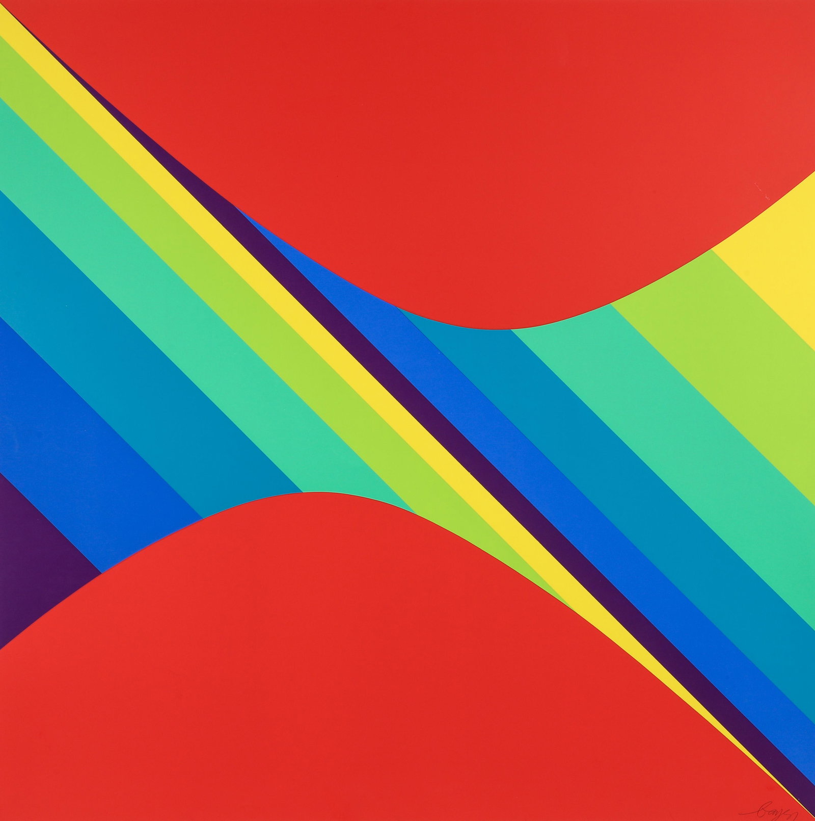 Herbert Bayer Two Curves and Colored Progressions Print (1 of 5)