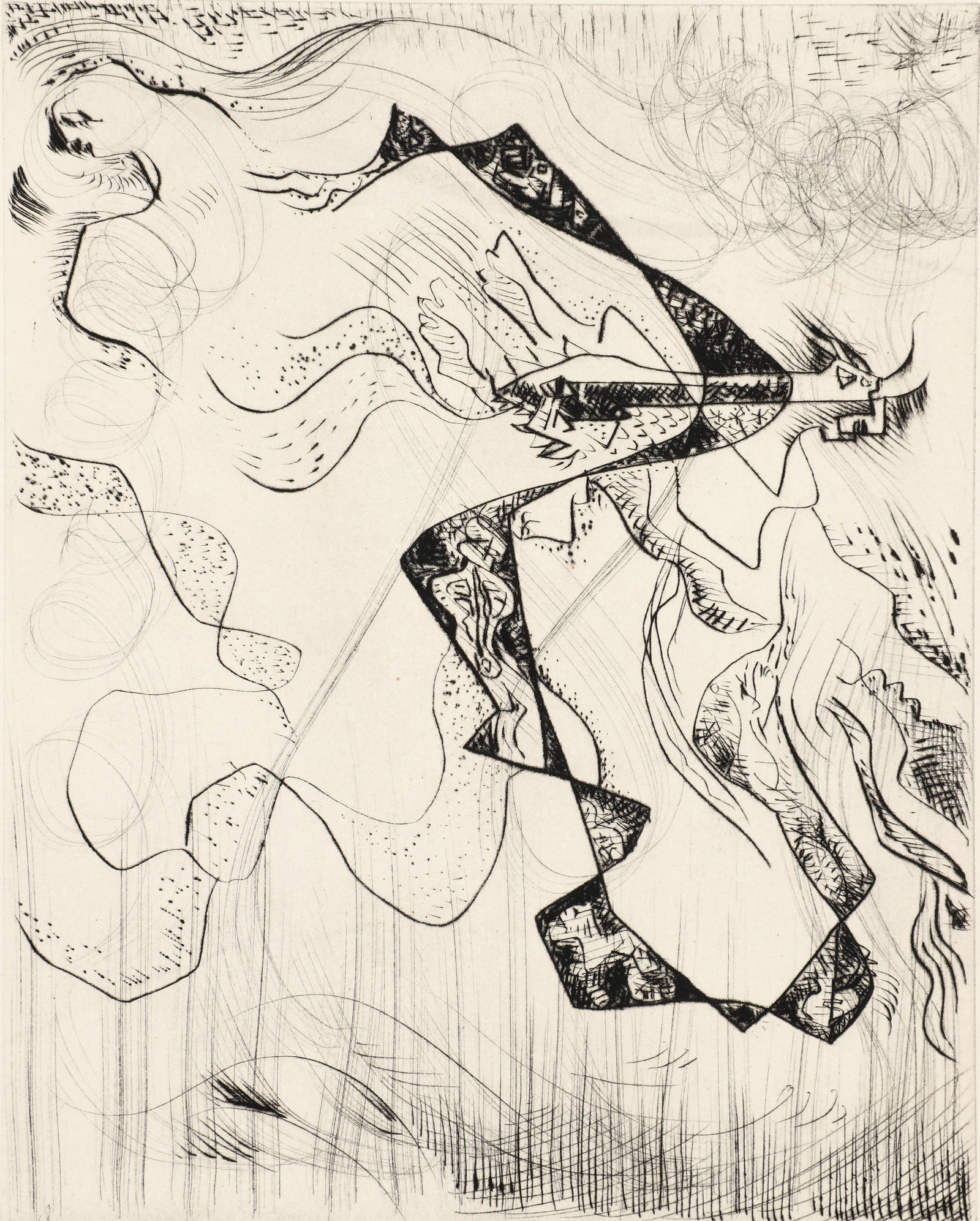 Andre Masson Abstract Etching Signed (1 of 5)