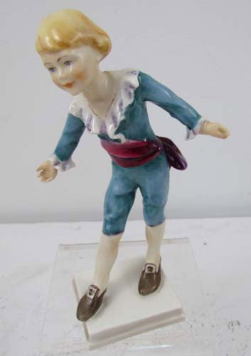 Royal Worcester Figurine The Bow: Title: Royal Worcester China Figurine Daugherty, "The Bow" Medium: porcelain Dimensions: 6.75 inches tall