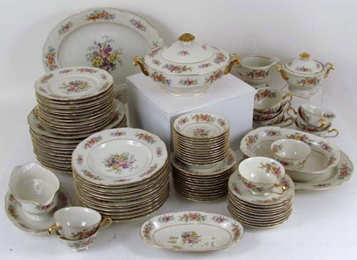 Bavaria Tirschenreuth Springtime dinner service: Artist: Bavaria Tirschenreuth Title: Bavaria Tirschenreuth Springtime dinner service Medium: porcelain Description: Incomplete service for 12, consisting of 11 dinner plates 10 inch dia., 12 salad pla