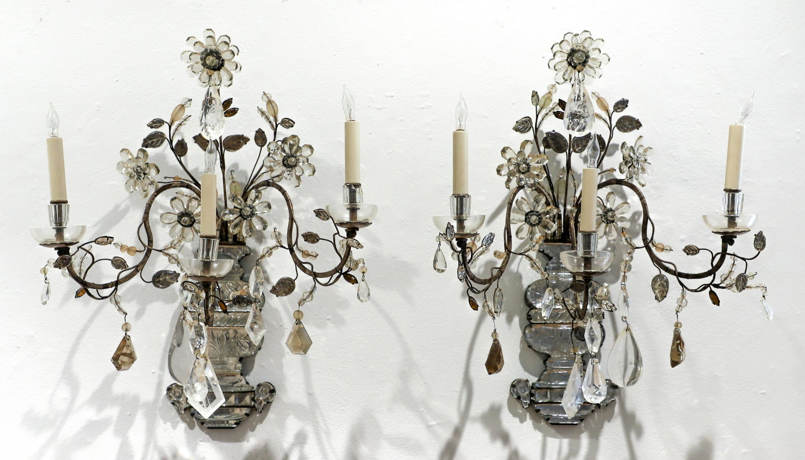 Pair of Rock Crystal Wall Sconces attrib. to Bagues (1 of 5)