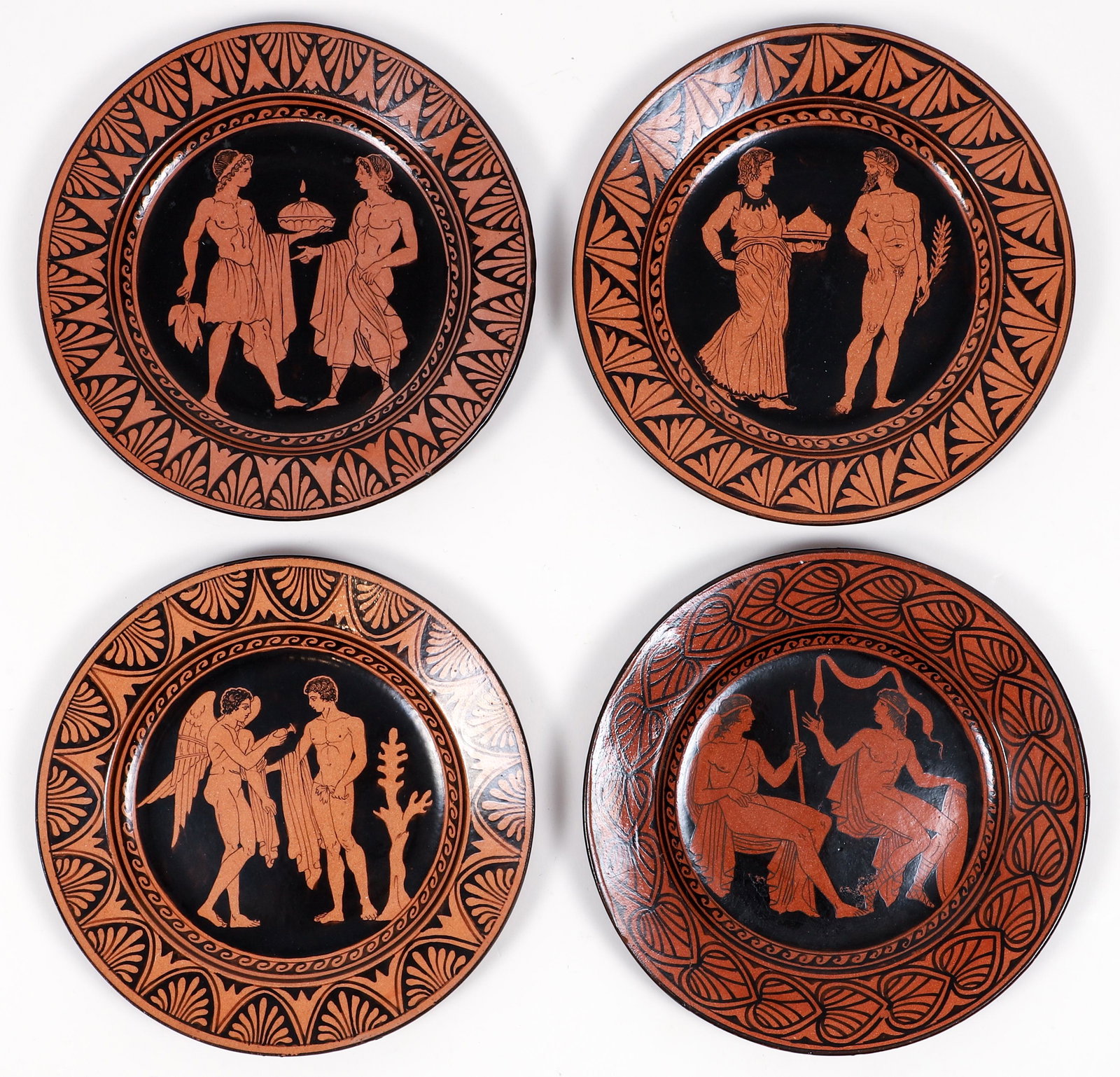 Four Giustiniani Red Figure Pottery Plates (1 of 12)