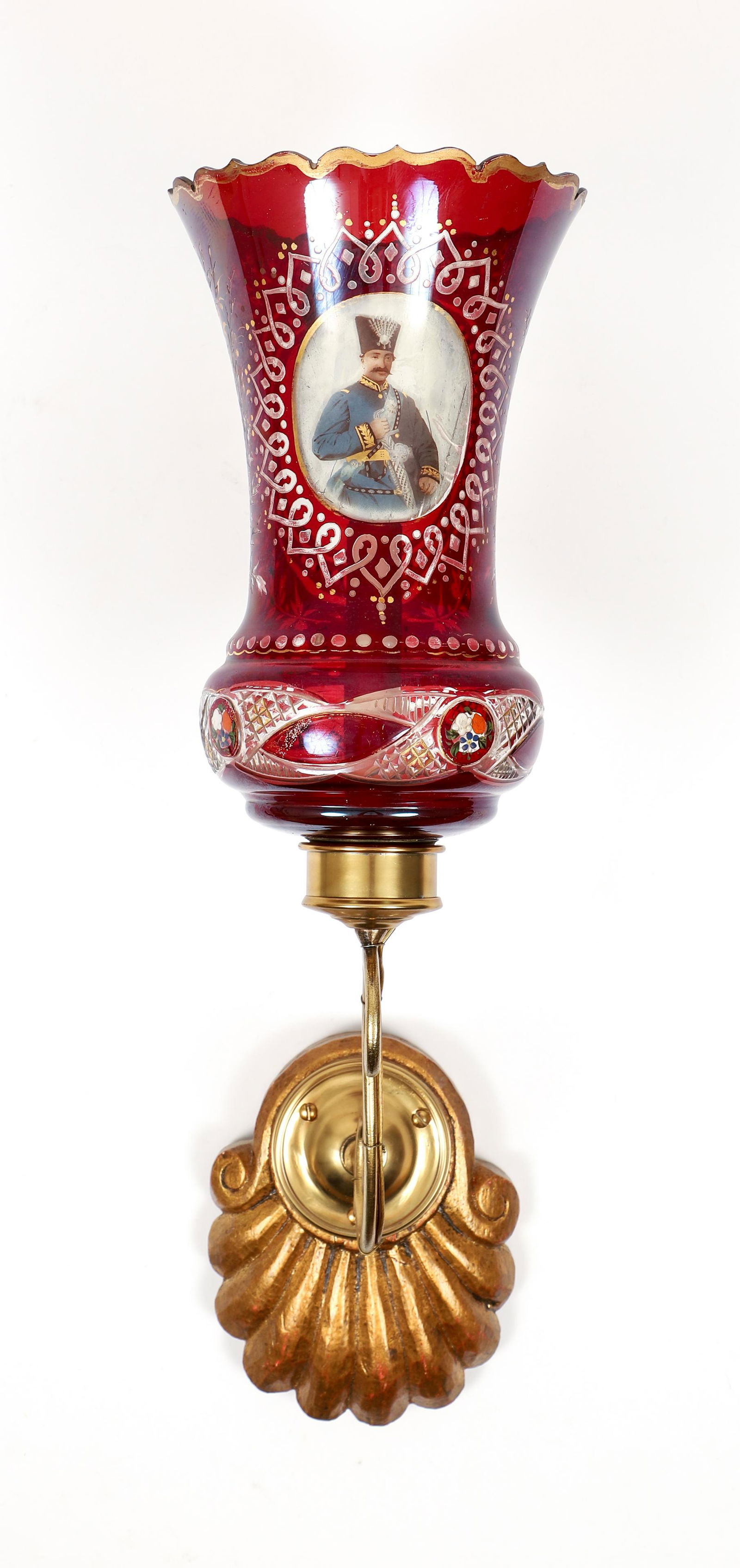 Ottoman Turkish Hurricane Glass Lamp Shade (1 of 10)