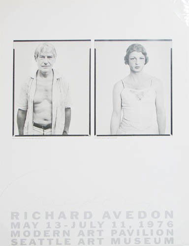 signed Richard Avedon poster 1976: Artist: Avedon, Richard (American 1923-2004) Title: Richard Avedon May 13-July 11, 1976 Modern Art Pavilion, Seattle Art Museum Date: 1976 Medium: poster Dimensions: 24.5 x 18.5 inches Edition: