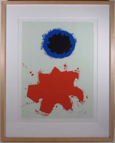 Adolph Gottlieb, Peace, orig signed serigraph: Artist: Gottlieb, Adolph (American, 1903-1974) Title: Peace Date: 1970 Medium: serigraph printed in colors Dimensions: 20 x 15 image size, Paper Size: 26 x 21 inches Edition: 39/175 Descr