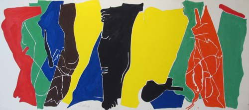 Jack Roth Forgetfulness Abstract Painting: Artist: Roth, Jack (American, 1927-2004) Title: Rich Perfume of Forgetfulness #5 Date: 1980 Medium: oil on canvas Dimensions: 40 x 90 inches Description: Jack Roth created a brilliant body of w