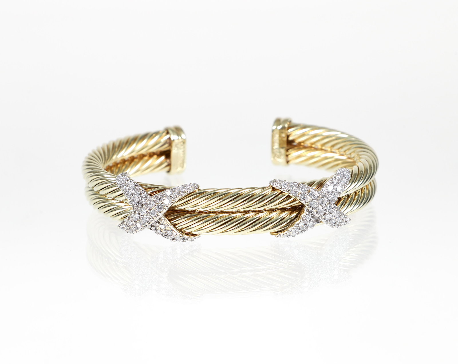 14K David Yurman Diamond Cuff Bracelet (1 of 5)