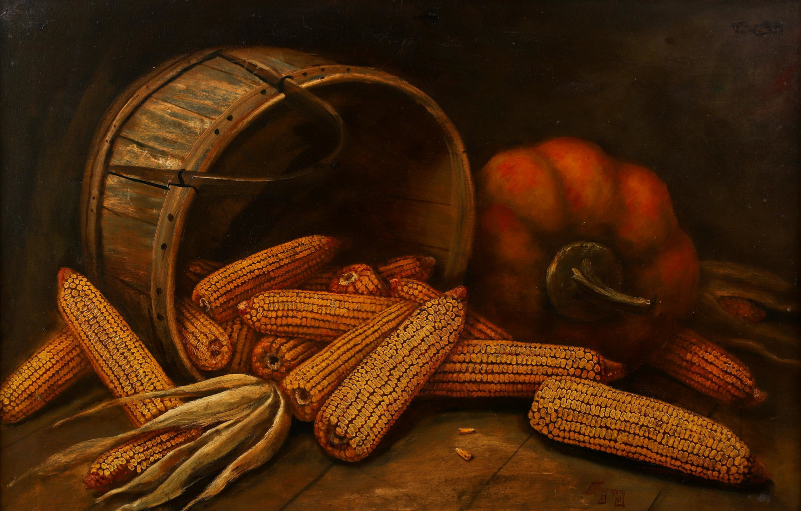 Alfred Montgomery Still Life with Corn and Pumpkin (1 of 4)