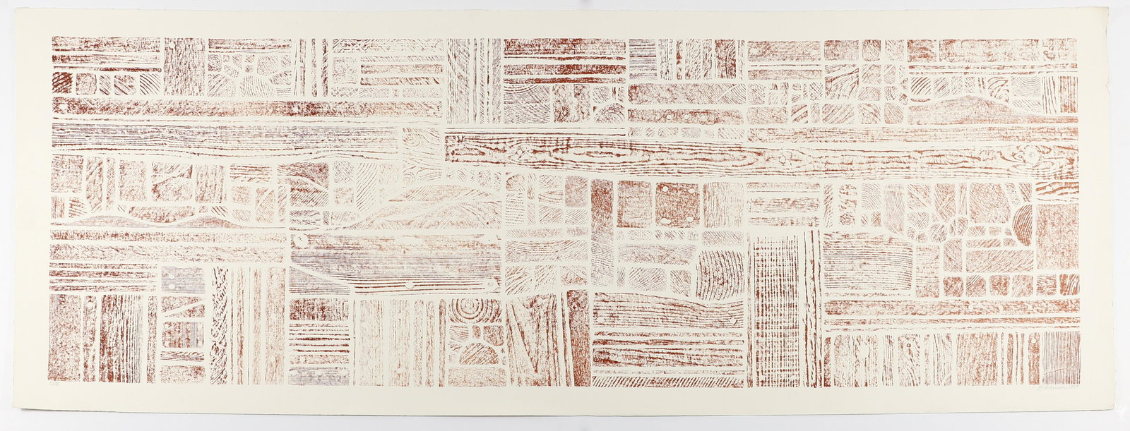 George Morrison Untitled Sepia 1987 Signed Lithograph (1 of 4)
