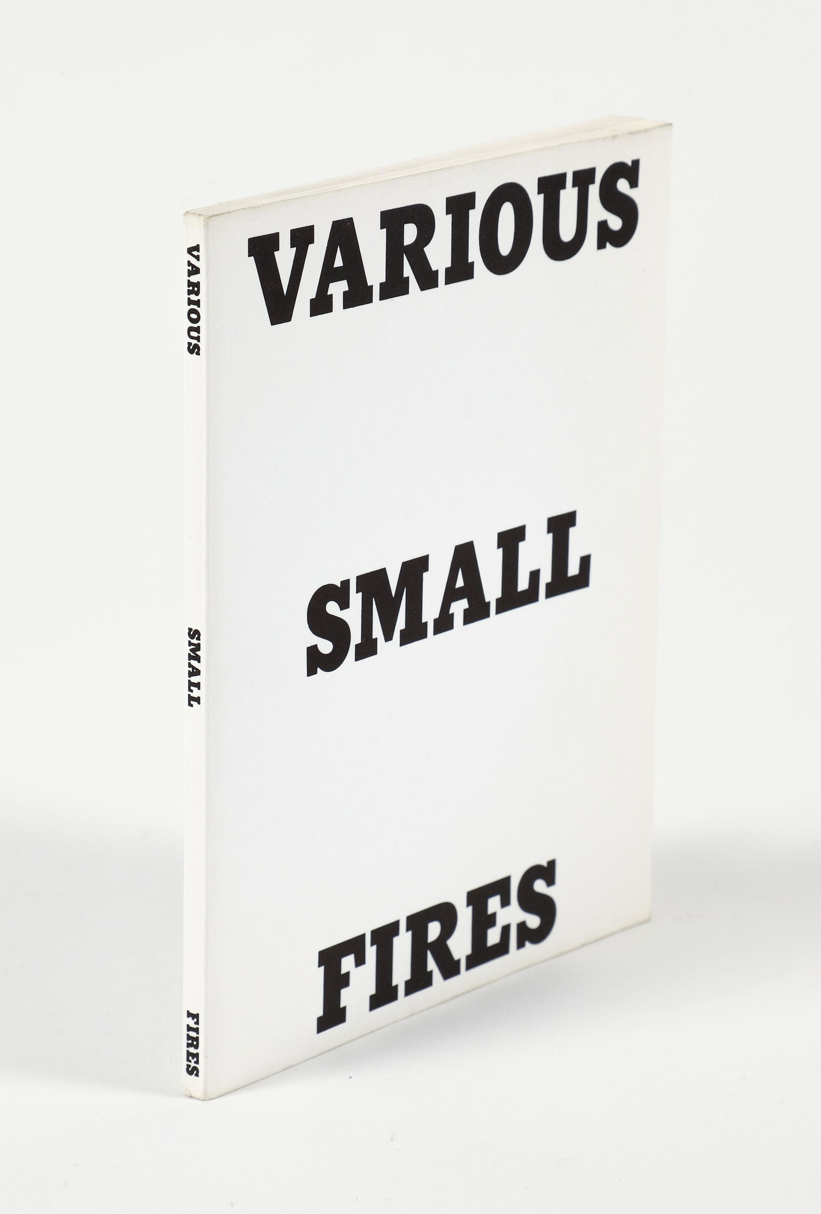 Ed Ruscha Various Small Fires and Milk 1970 2nd ed: Ruscha, Ed, Various Small Fires and Milk, 1970, second edition, run of 3000 copies, softcover, in original glassine jacket, printed by Anderson, Ritchie and Simon, Los Angeles.