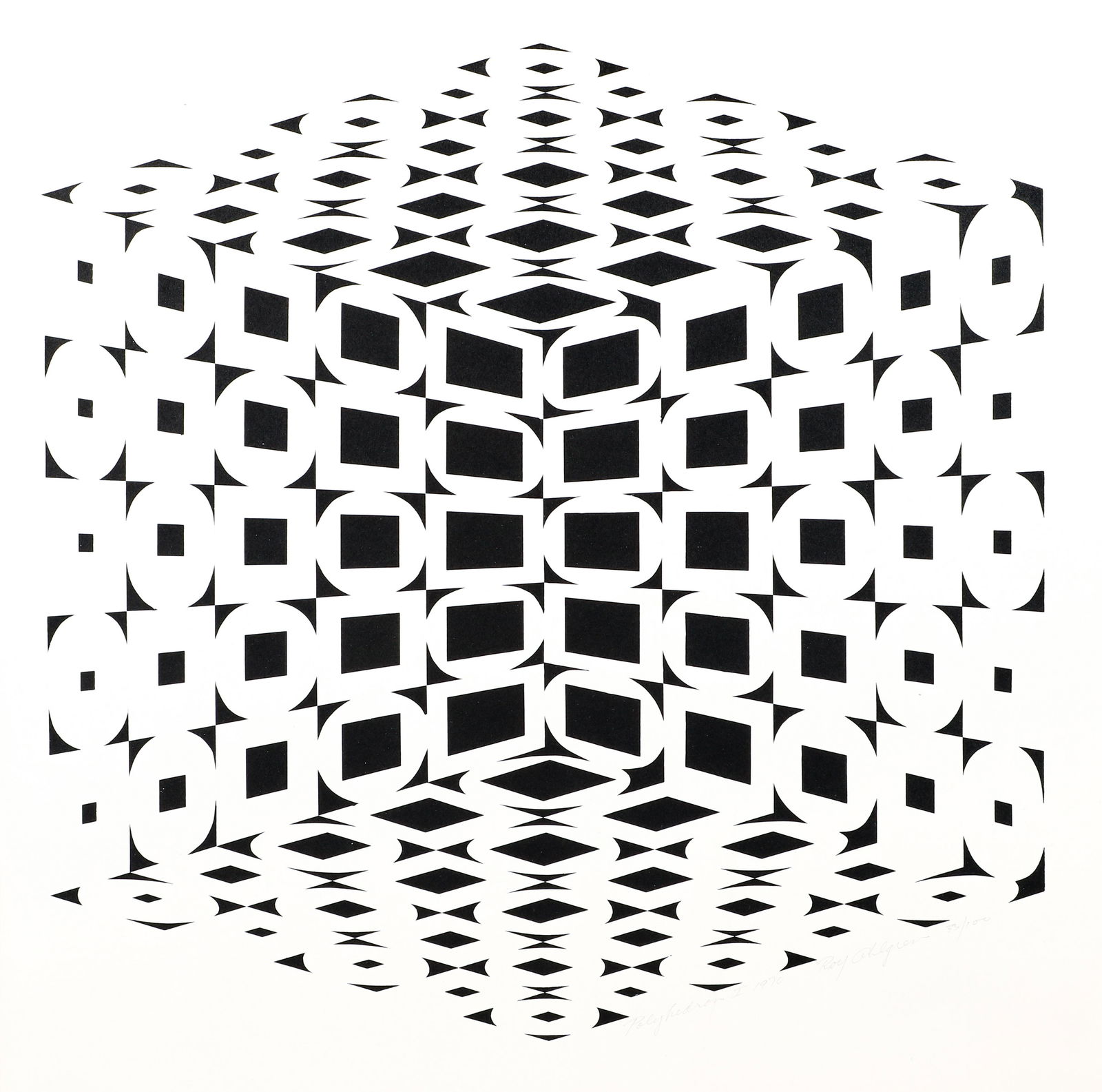 Roy Ahlgren Signed Polyhedron I Serigraph 1970 (1 of 4)