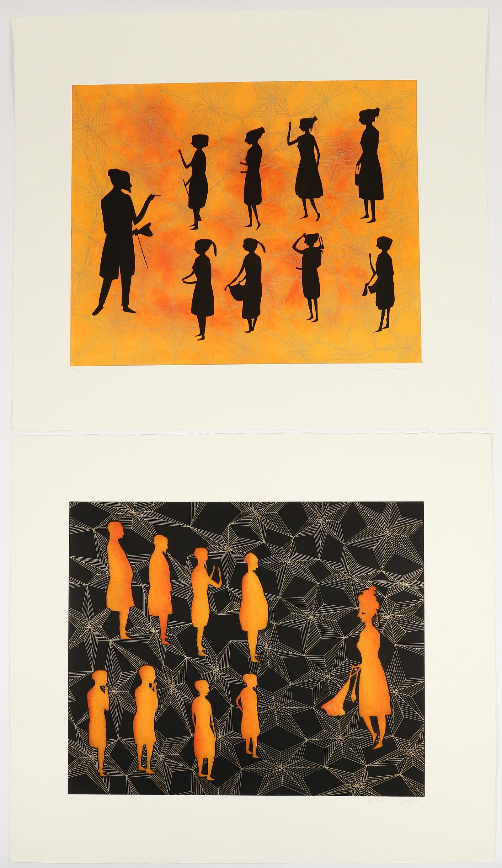 Stephen Chambers Education I and II Etchings (1 of 9)