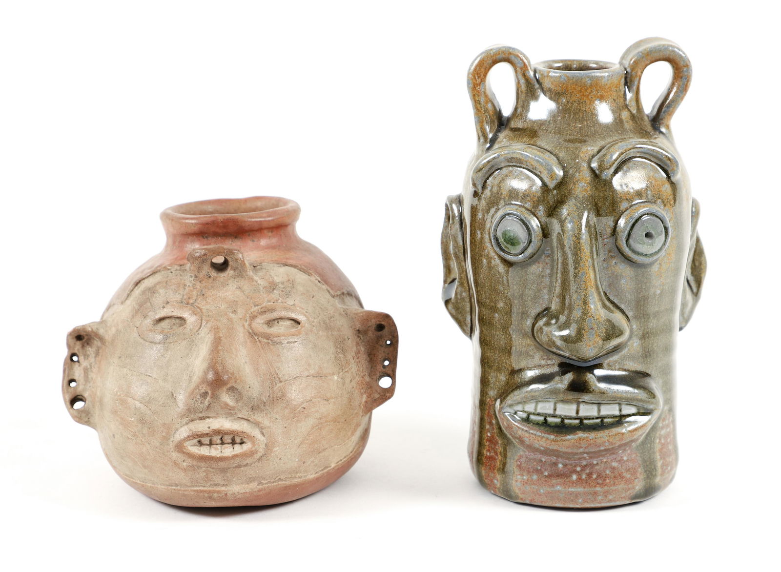 2 Face Pottery Works by 20th Century American Ceramists (1 of 9)
