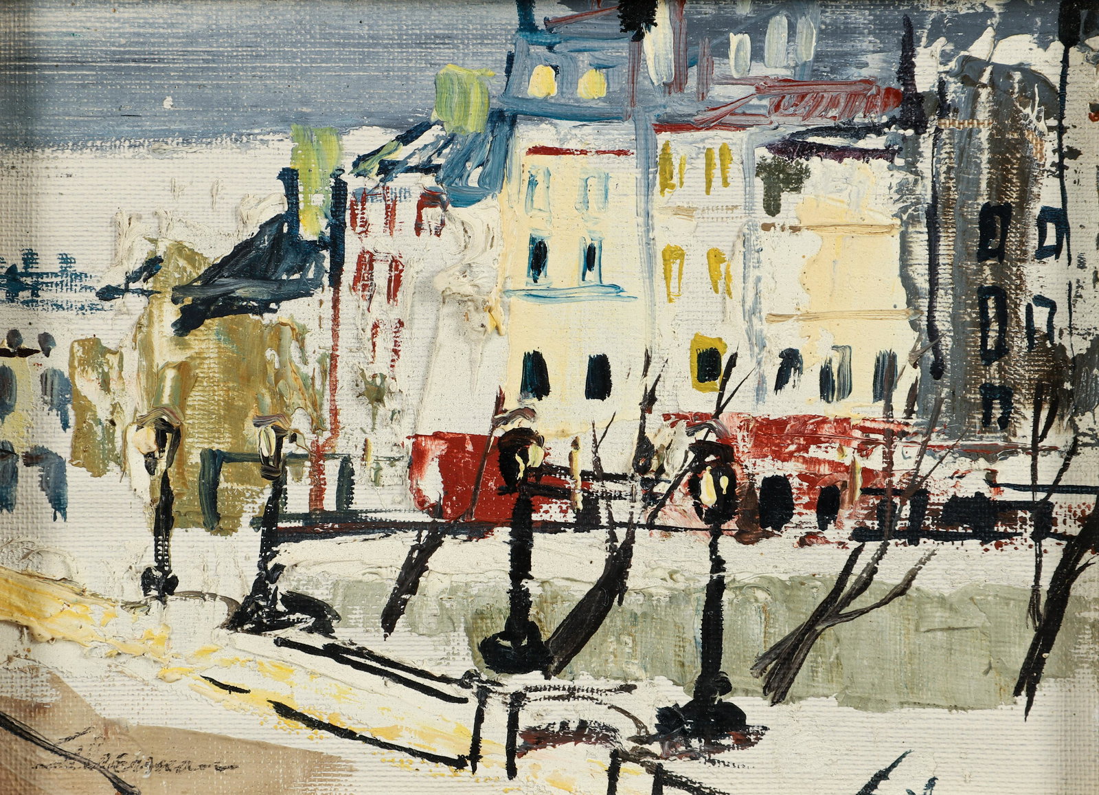 Howard A. Silverman oil Paris Street and Bridge (1 of 4)