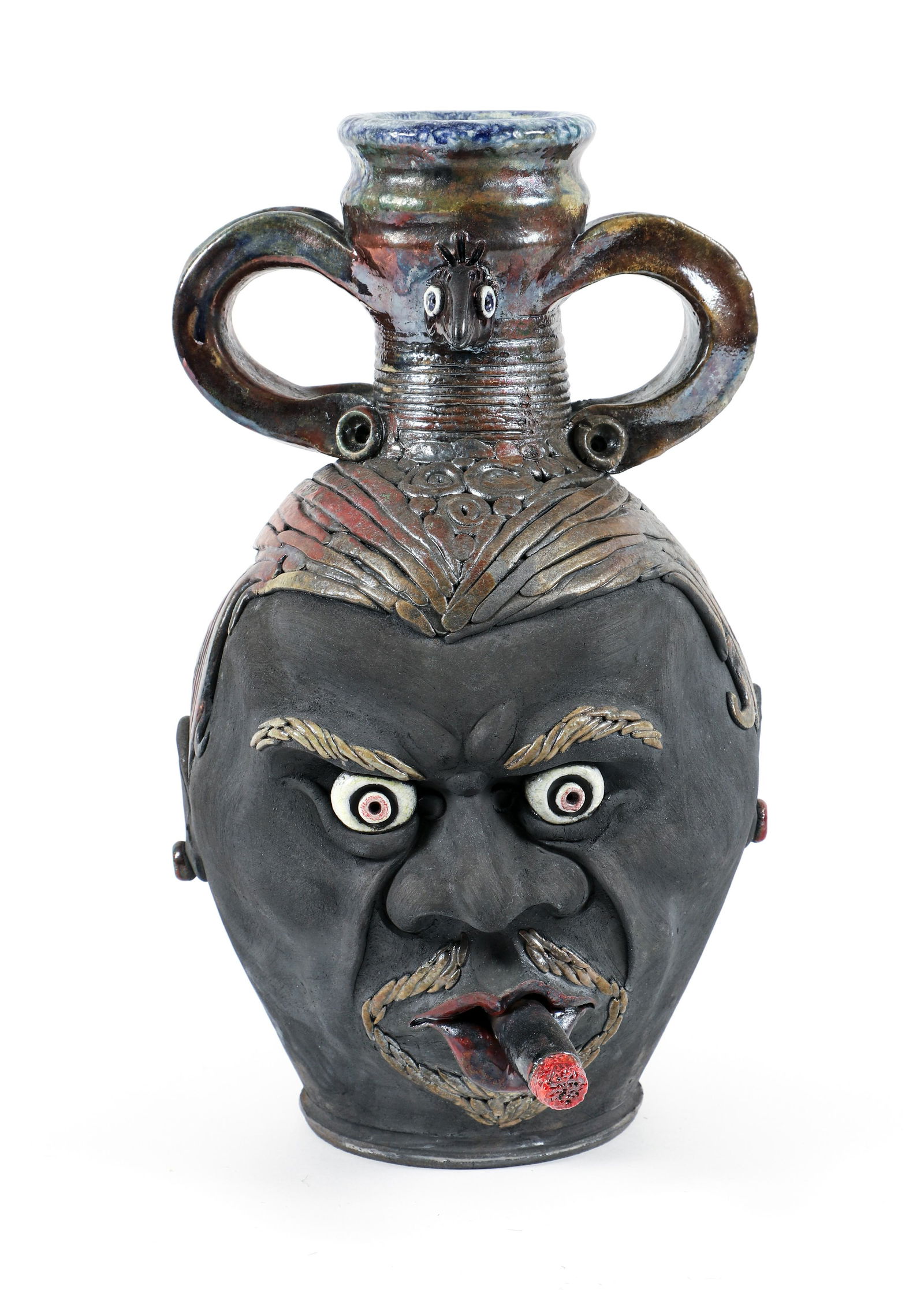 George Jorge Martinez 2008 Face Jug with Cigar (1 of 6)