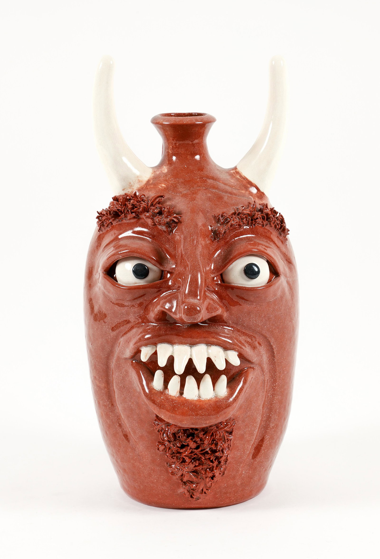 Regina Voncannon Devil Face Jug with Goatee (1 of 6)