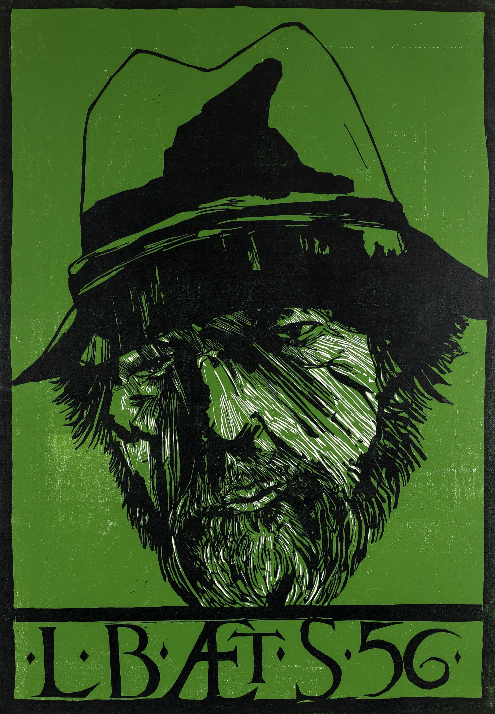 Leonard Baskin Self Portrait at 56 Signed Woodcut (1 of 5)