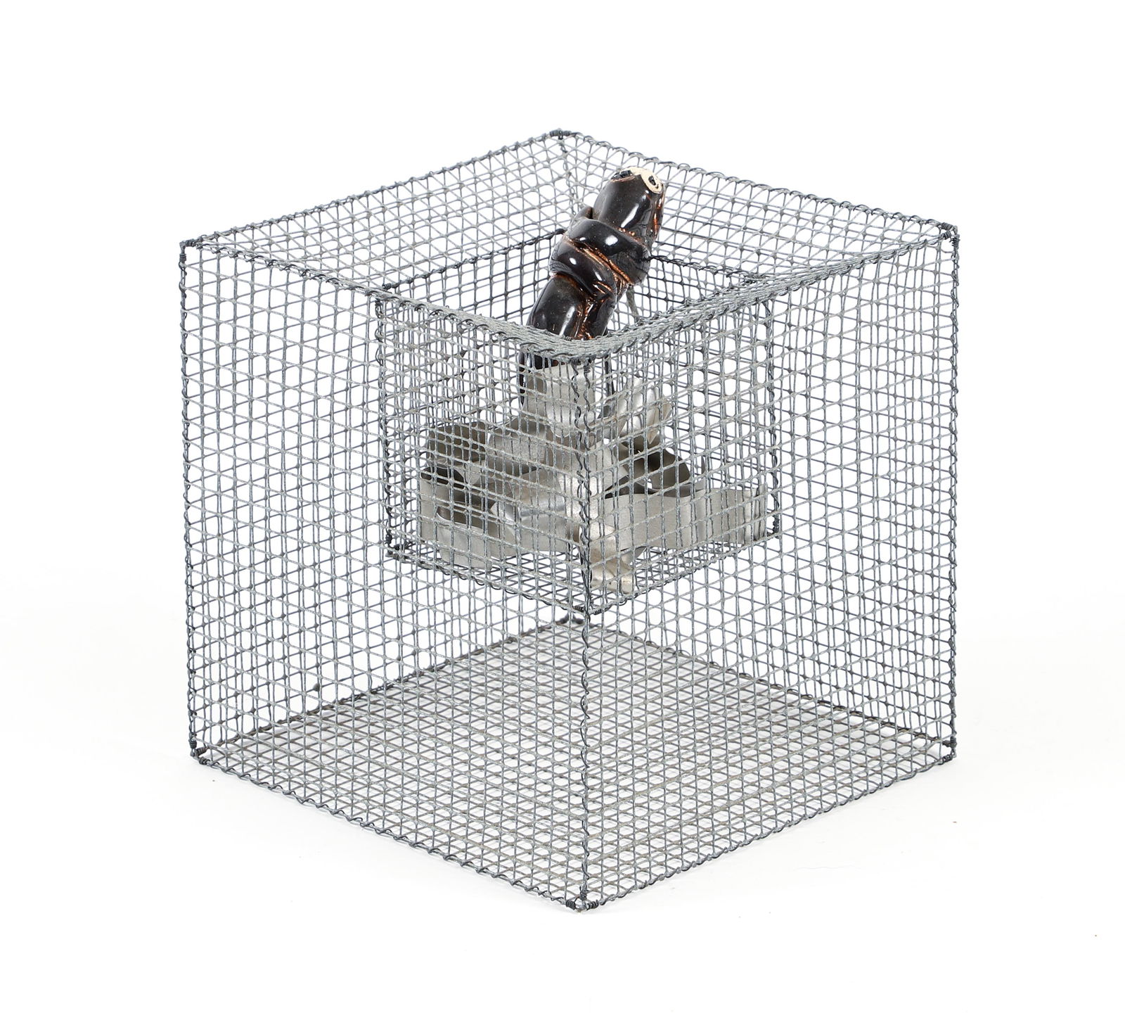 Jerry Caplan Cricket in a Cage Sculpture (1 of 4)