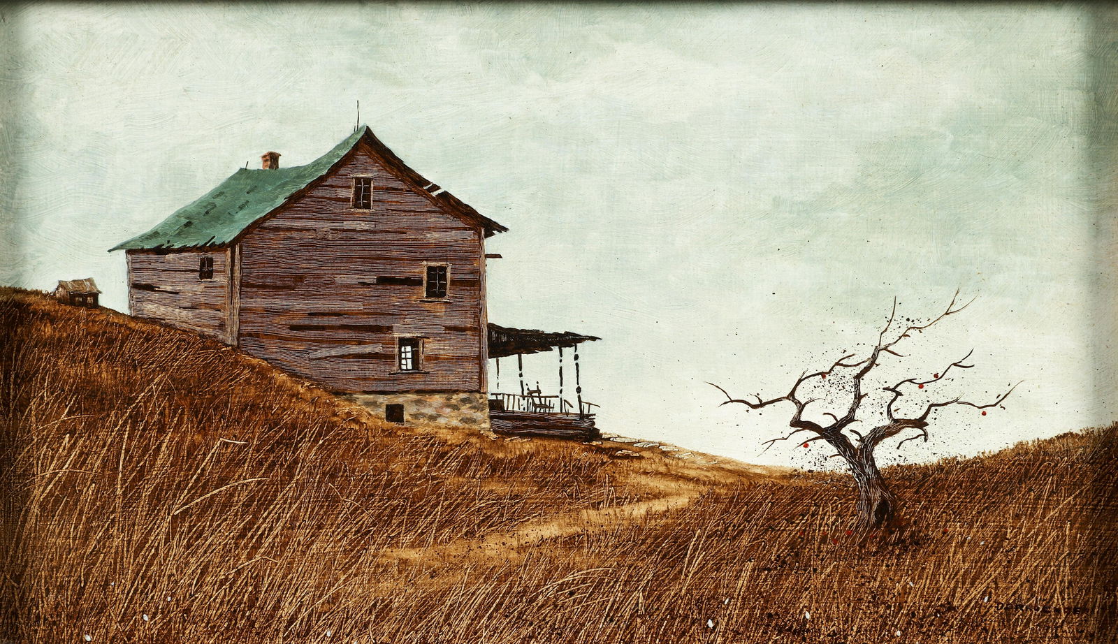 Robert Dornberger 1976 landscape painting Gone (1 of 4)