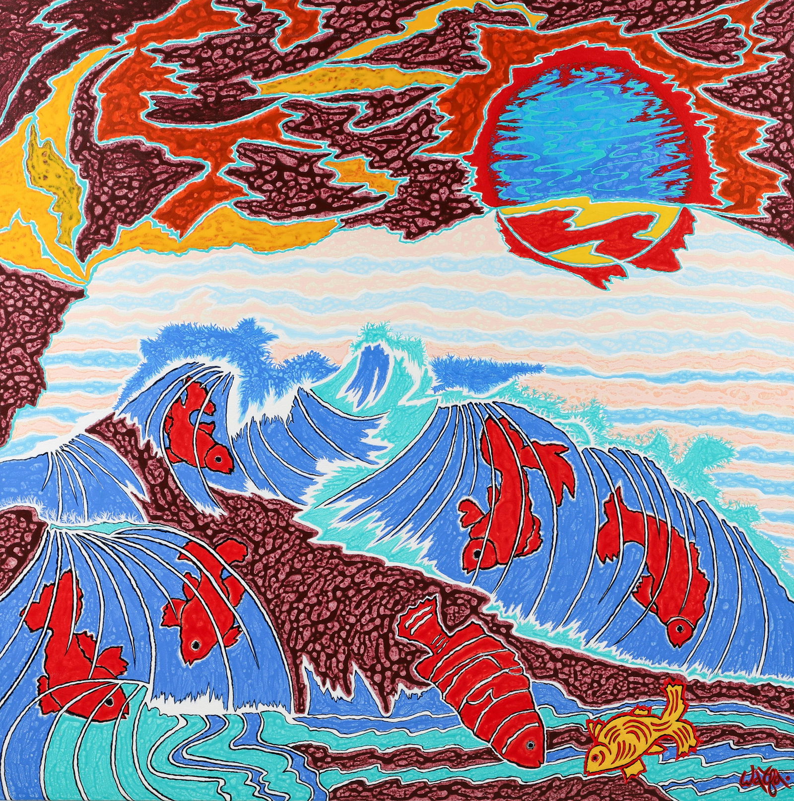 Watfa Midani Dark Clouds 2003 Acrylic on Canvas (1 of 5)