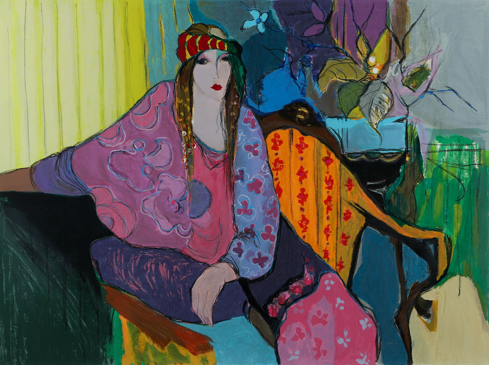 Itzchak Tarkay orig serigraph Leila (1 of 5)