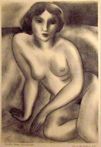 Ernest Fiene "Seated Nude" Lithograph: Artist: Fiene, Ernest (American/ German, 1894- 1965) Title: Seated Nude Date: 1928 Medium: lithograph Dimensions: 16 x 11.5 inches Edition: trial proof Description: beautiful lithogr