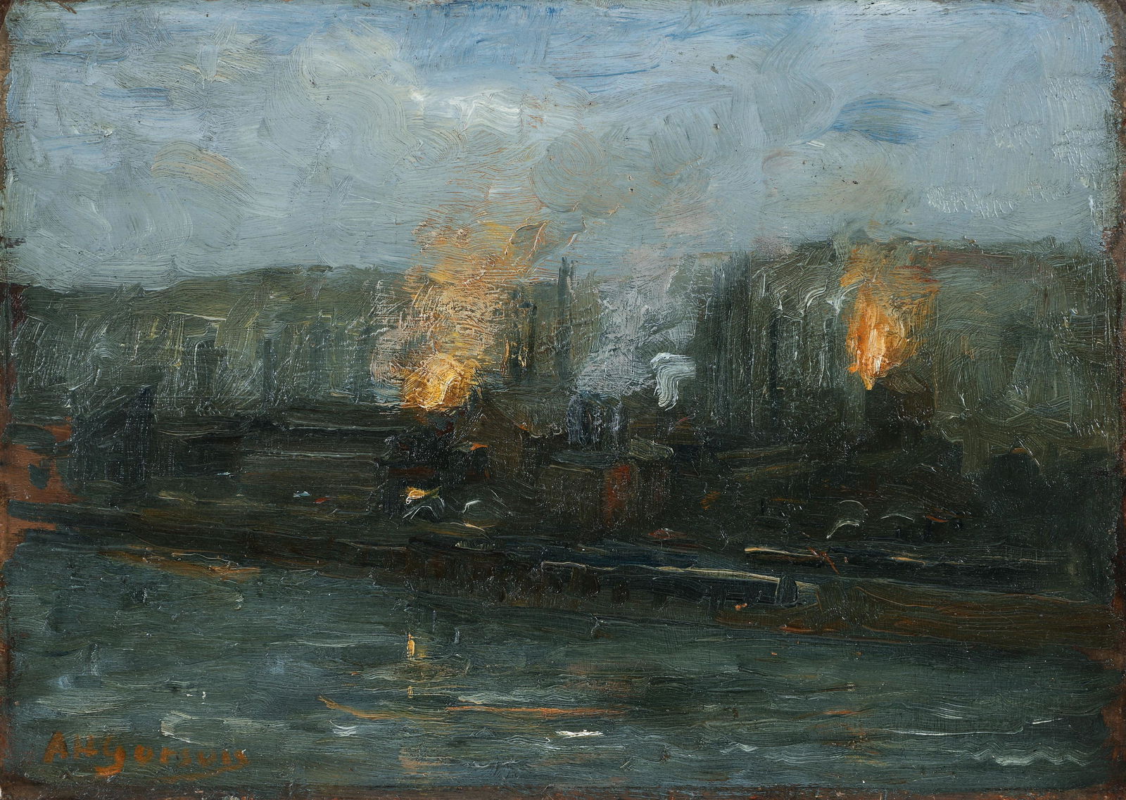 Aaron Gorson Steel Mills on the Monongahela Oil Ptg (1 of 10)