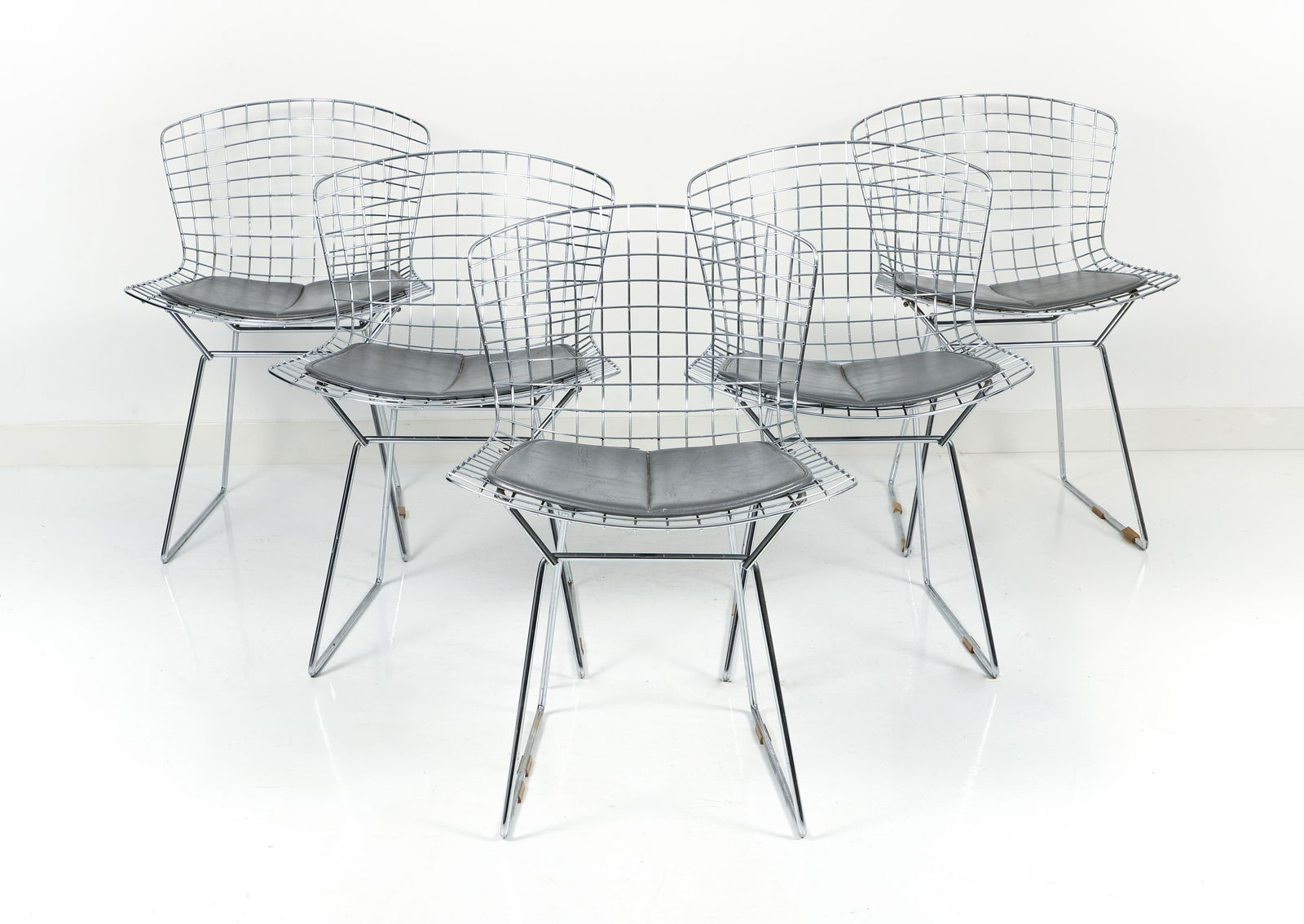 5 MCM Harry Bertoia Chrome Wire Chairs (1 of 7)