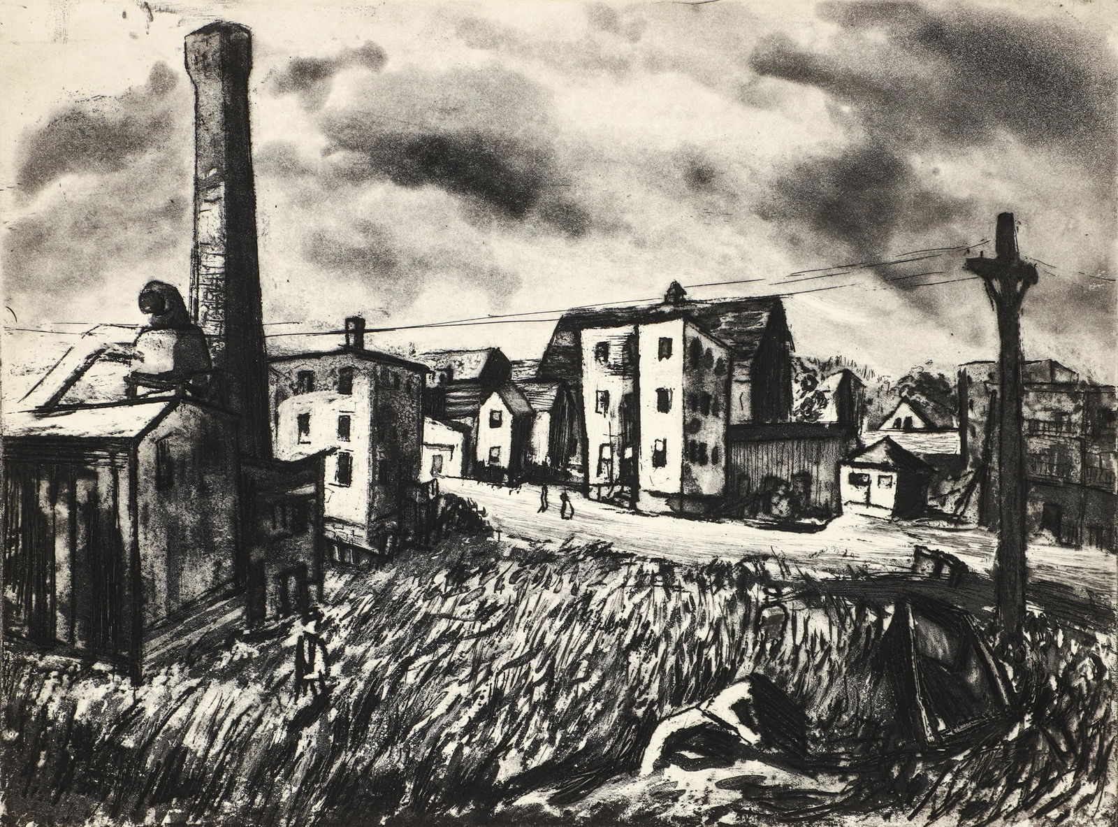 Will Barnet Italian Section Beverly Mass. Signed Etching (1 of 5)